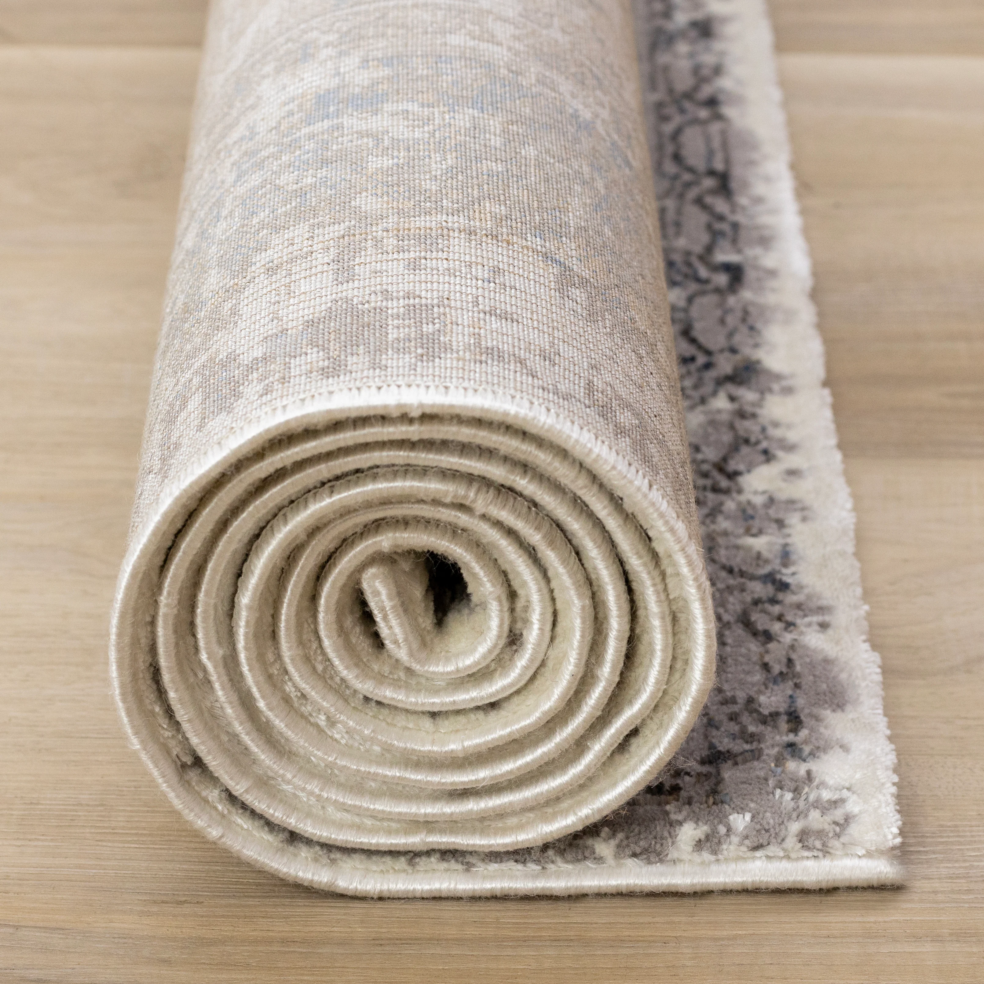 Chateau Charm 5'3" x 7'7" Elegant Classic Area Rug - Grey, Beige - Image 9