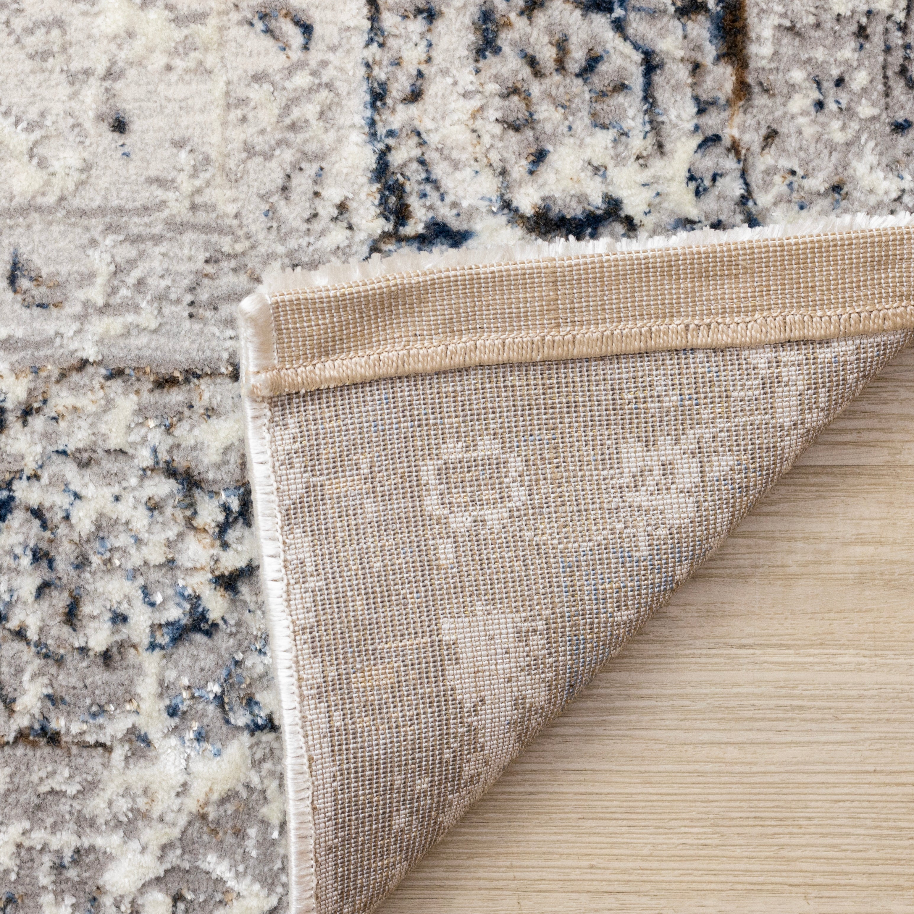 Chateau Charm 6'7" x 9'6" Elegant Classic Area Rug - Grey, Beige - Image 7