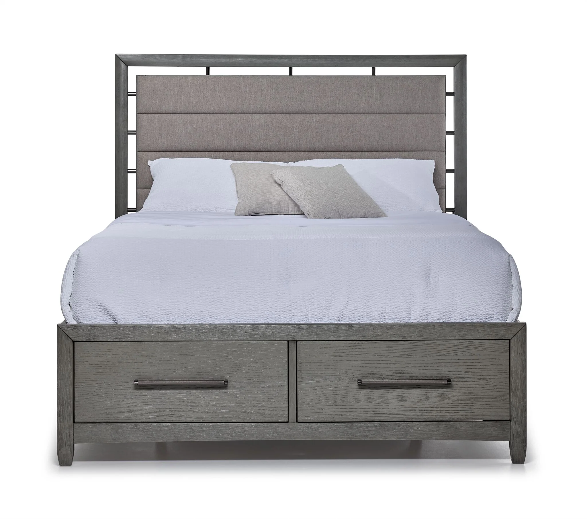 Chelsea 3-Piece King Storage Bed - Grey - Image 2
