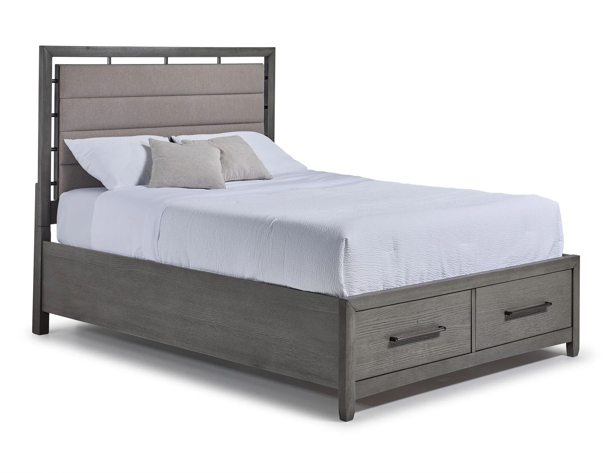 Chelsea 6-Piece Queen Storage Bed - Grey - Image 2