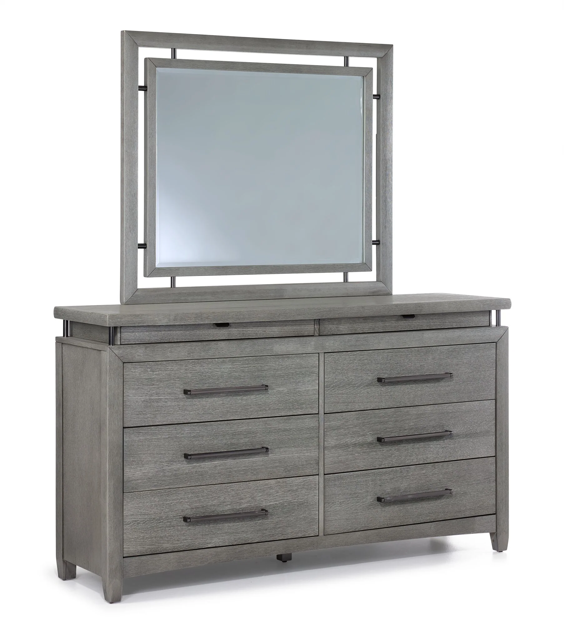 Chelsea 6-Piece Queen Storage Bed - Grey - Image 3