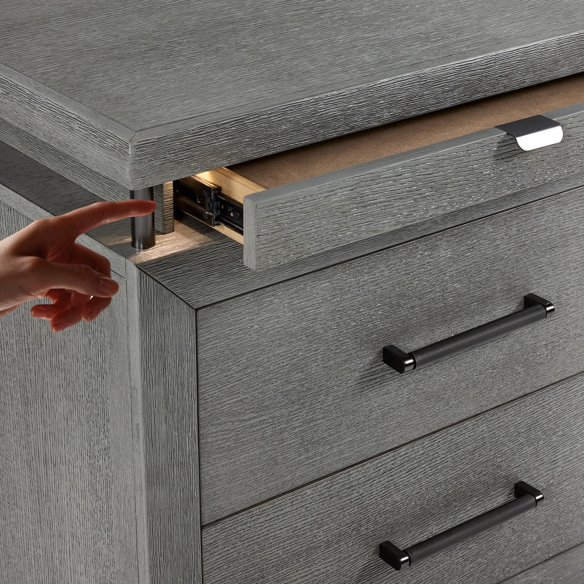 Chelsea Night Table - Grey - Image 3