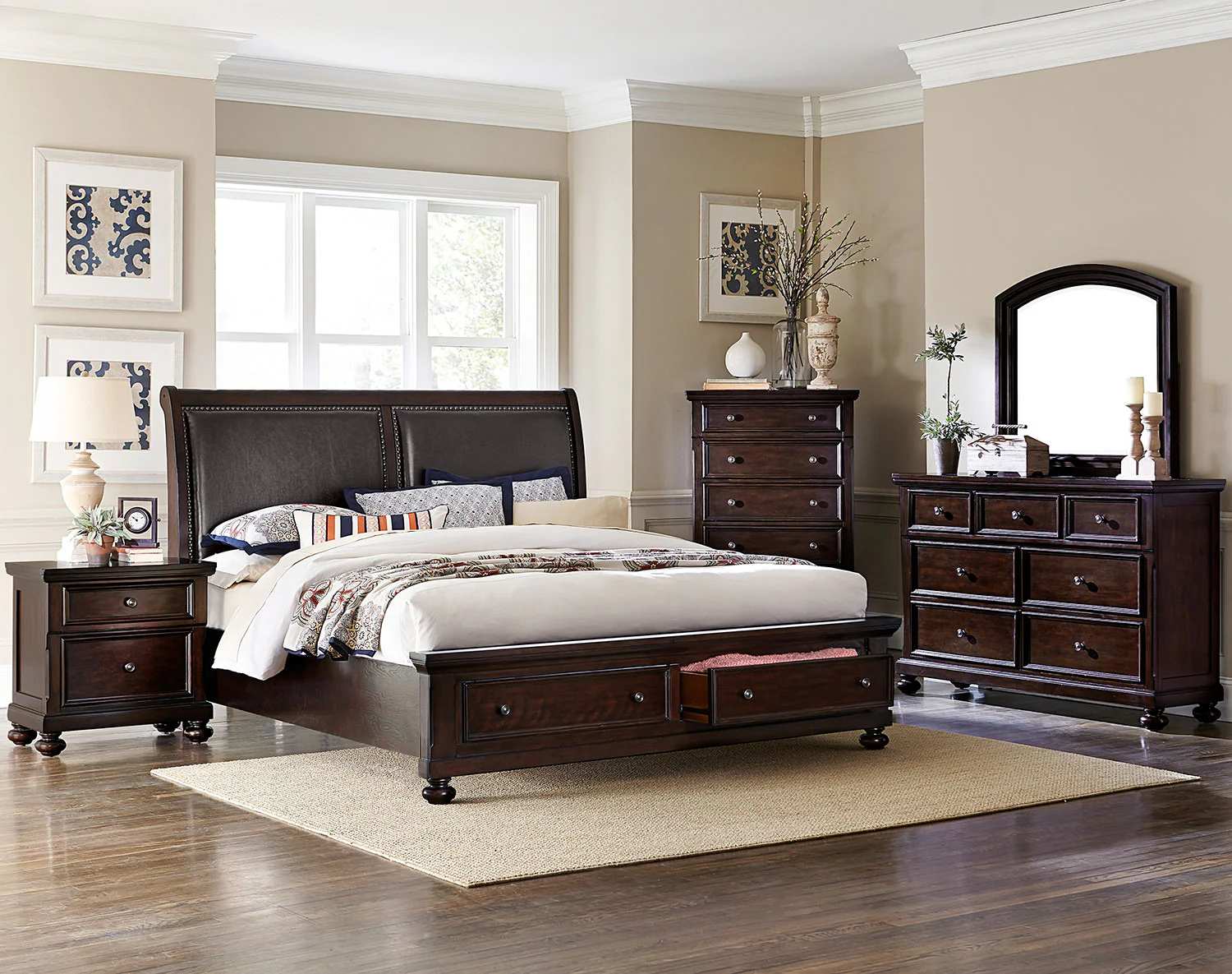 Chester 5-Drawer Chest - Cherry - Image 2