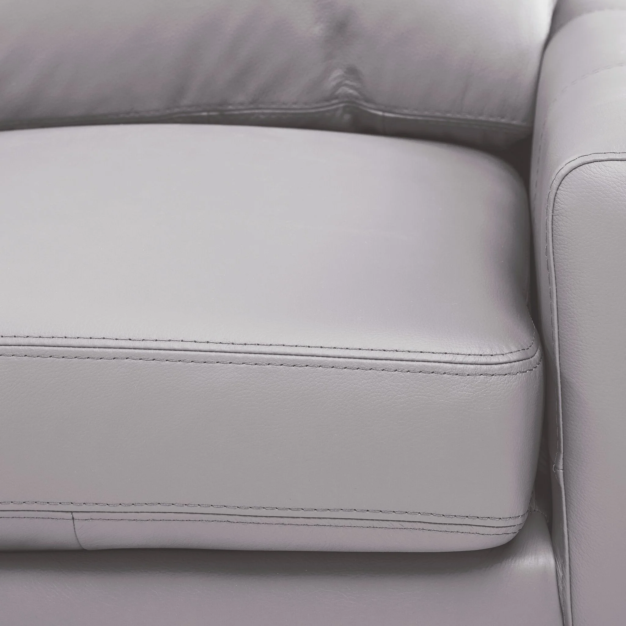 Chito Leather 2-Piece Sectional with Left Facing Chaise - Cloud Grey - Image 6