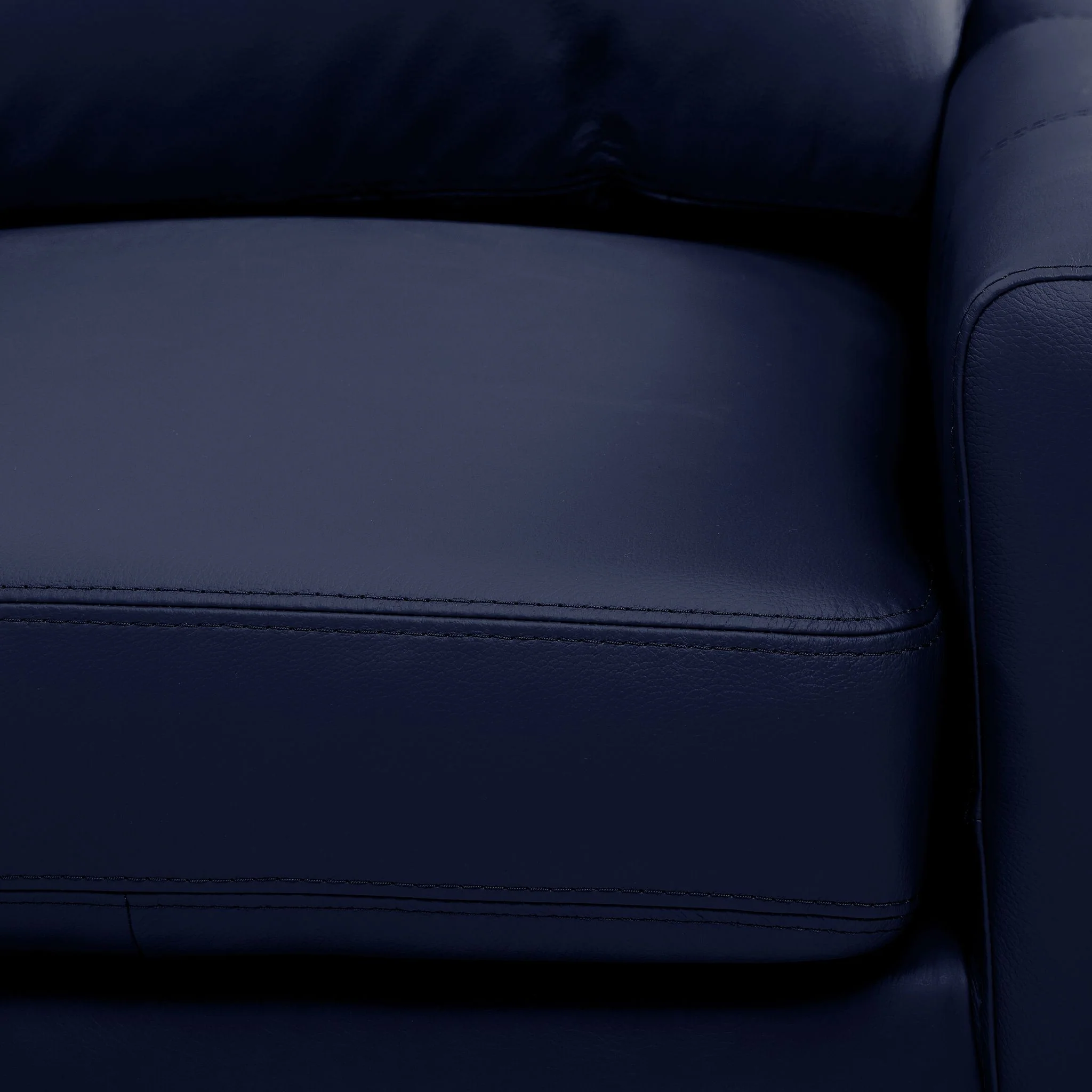 Chito Leather 2-Piece Sectional with Left Facing Chaise - Navy - Image 6