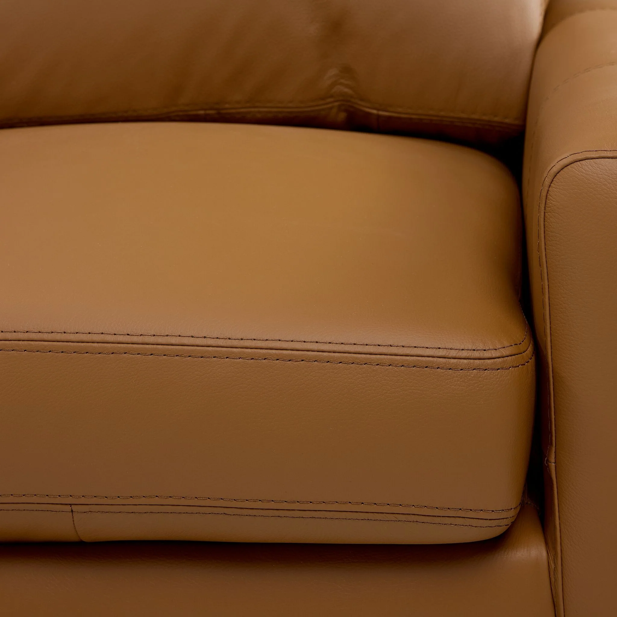 Chito Leather 2-Piece Sectional with Left Facing Chaise - Saddle - Image 5