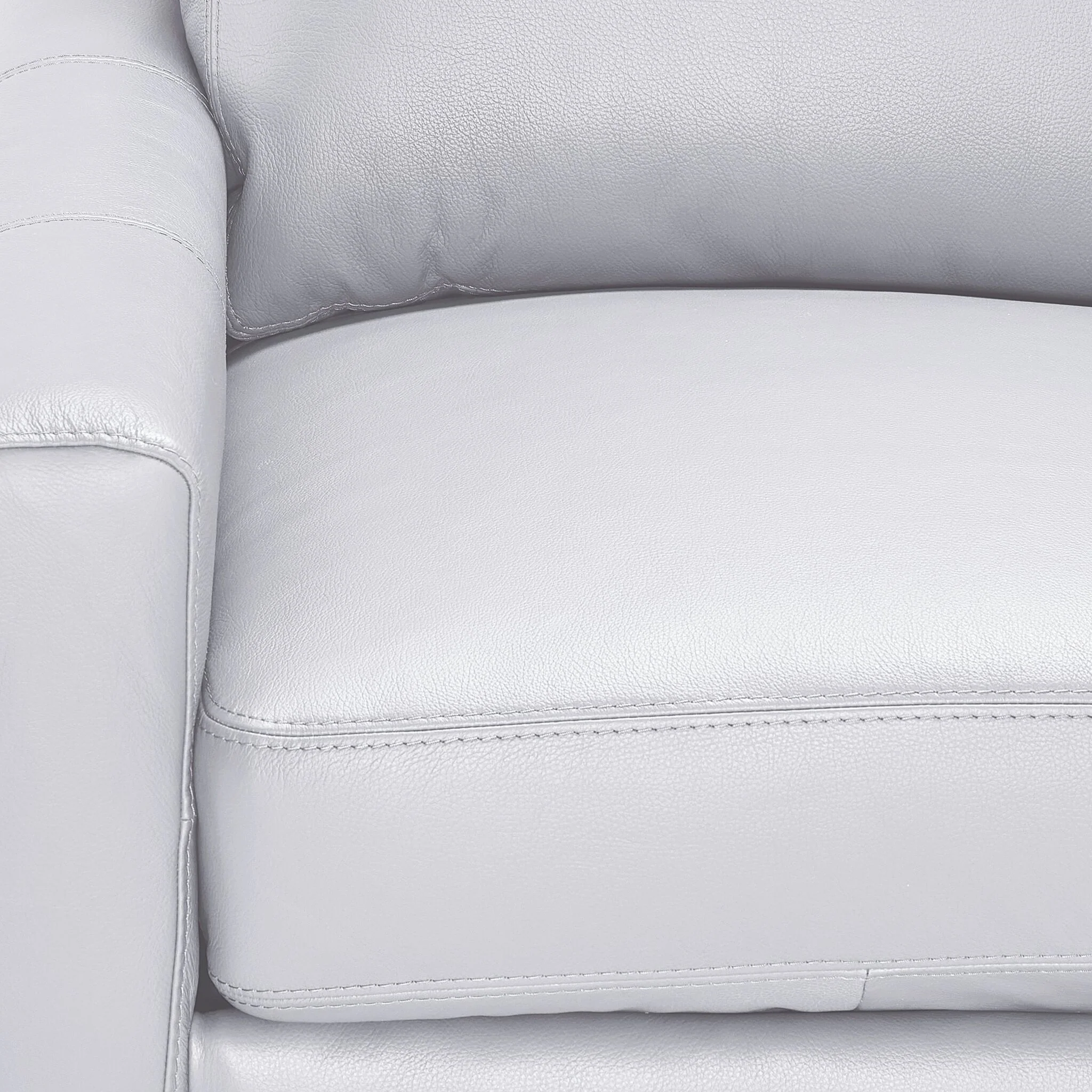 Chito Leather Chair - Silver Grey - Image 3