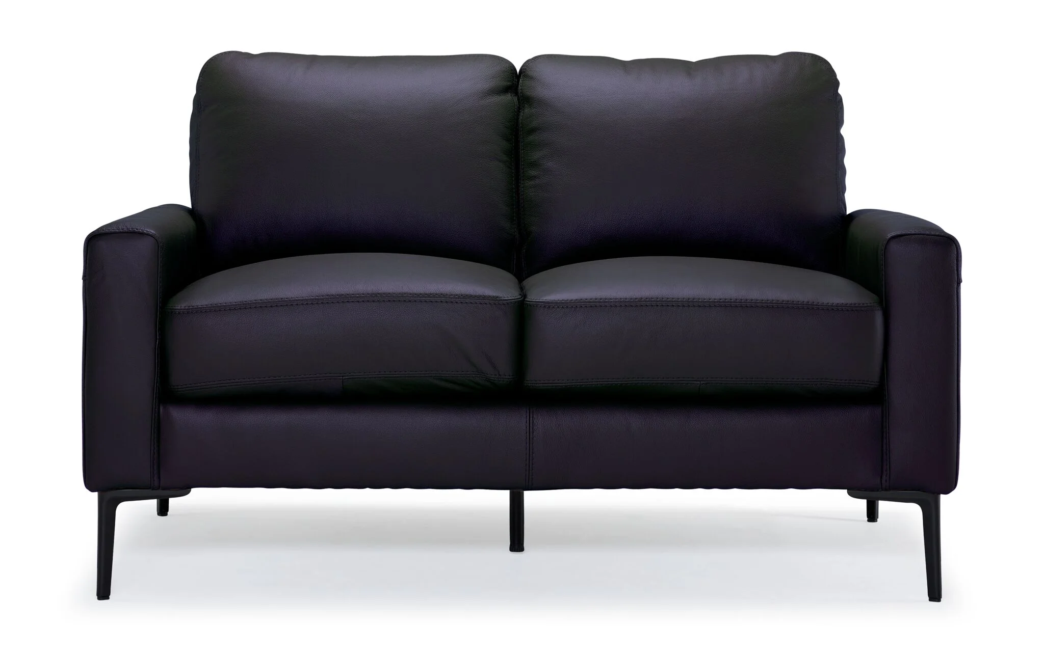 Chito Leather Loveseat - Raven - Image 2