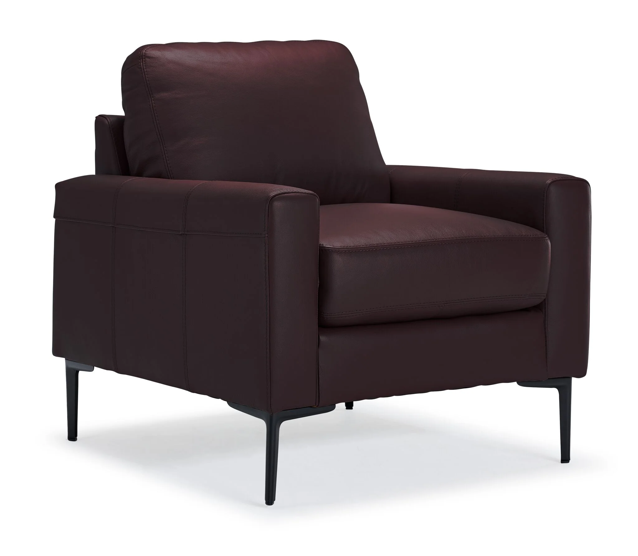 Chito Leather Sofa and Chair Set - Mocha - Image 3