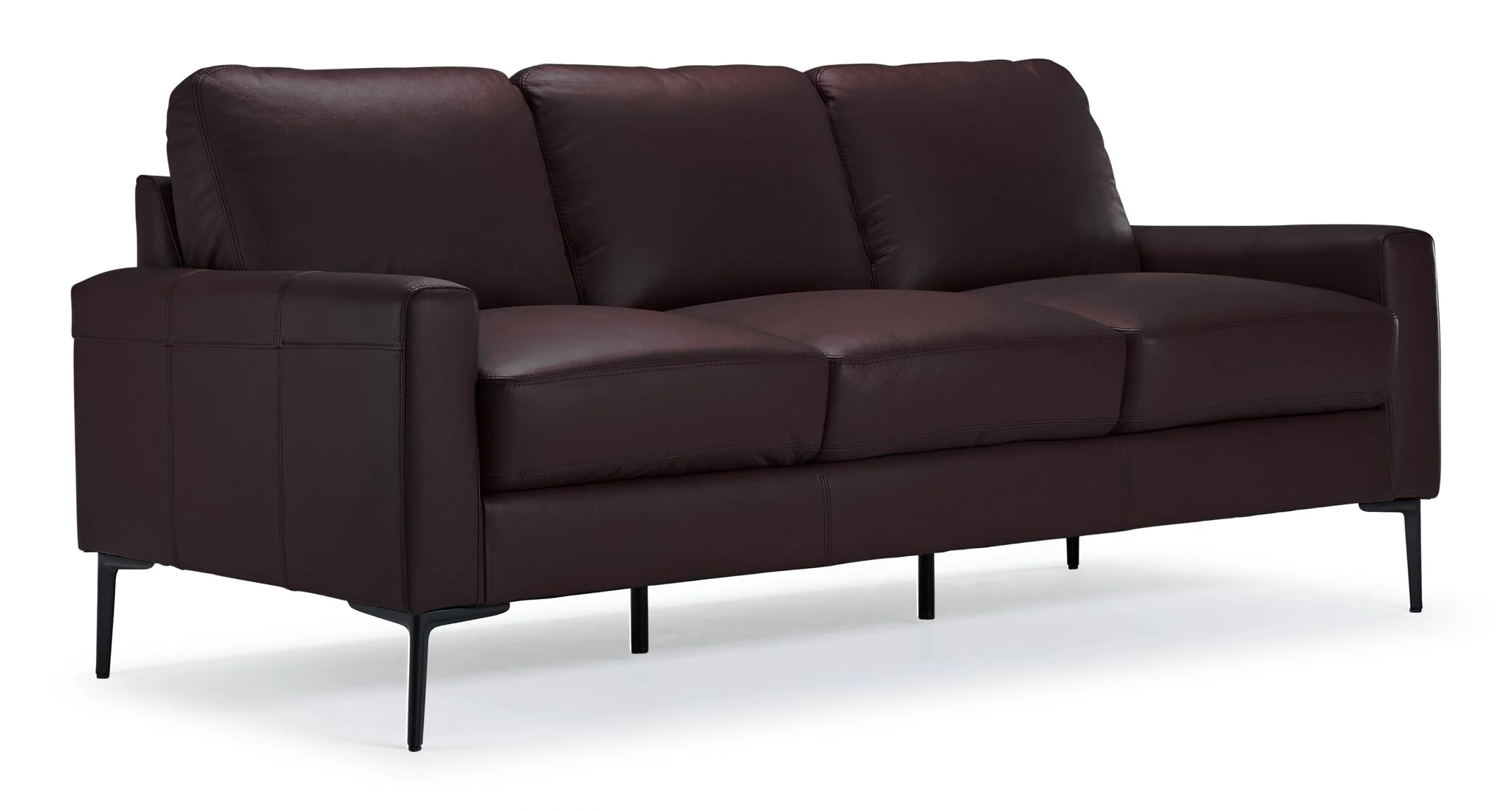 Chito Leather Sofa and Loveseat Set - Mocha - Image 2