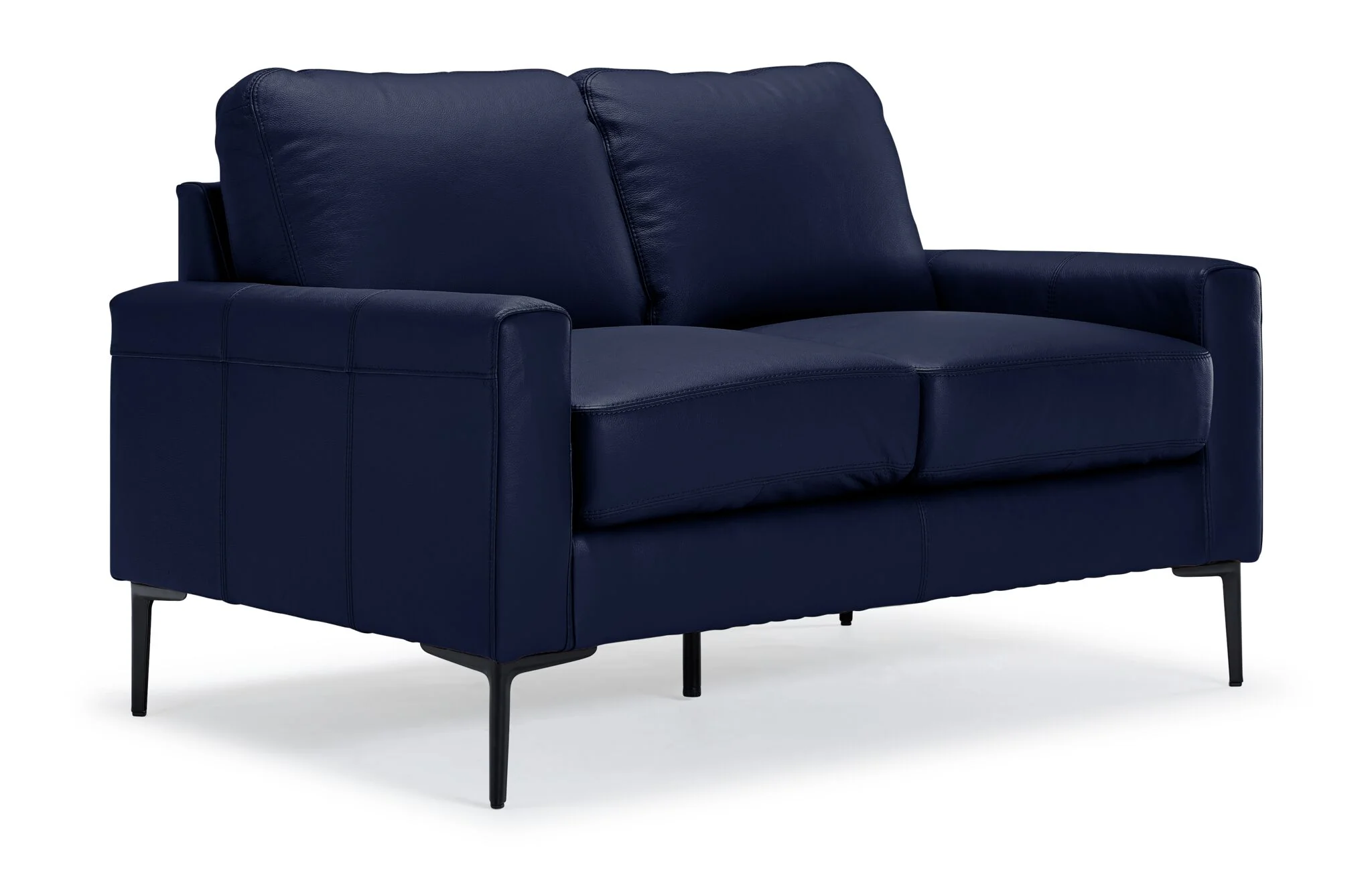 Chito Leather Sofa and Loveseat Set - Navy - Image 3