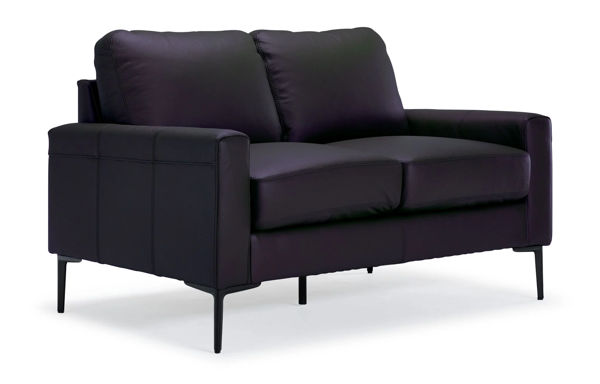 Chito Leather Sofa and Loveseat Set - Raven - Image 3