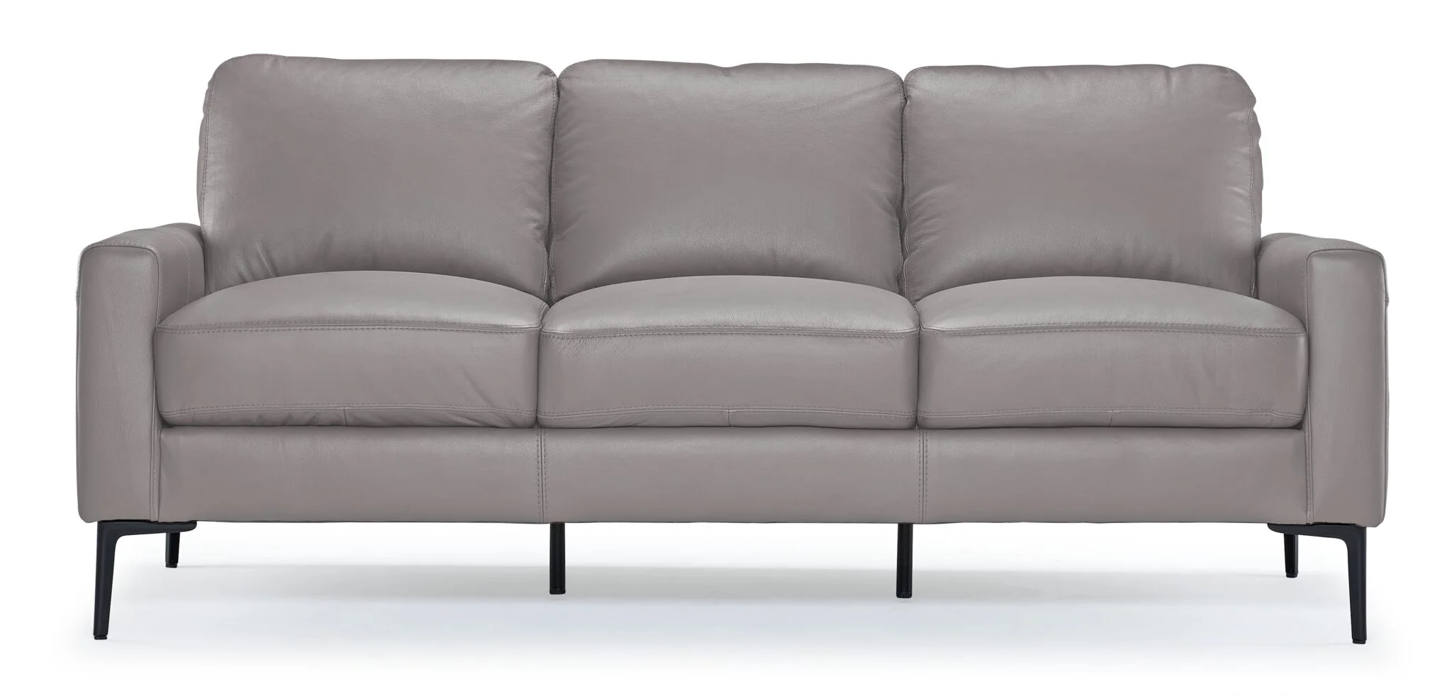 Chito Leather Sofa - Cloud Grey - Image 2