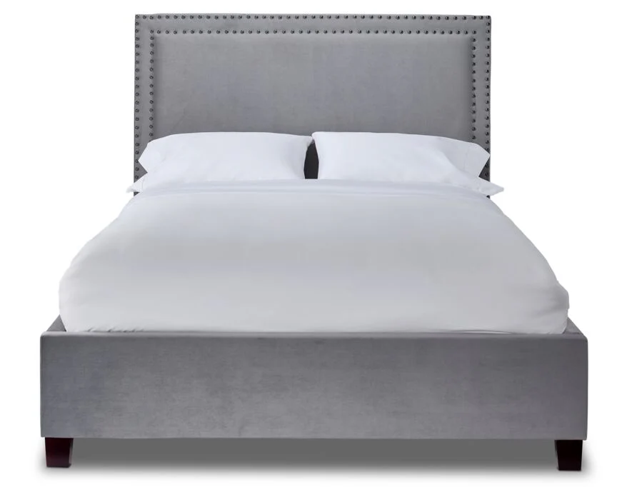 Chloe 3-Piece Queen Bed - Grey - Image 2