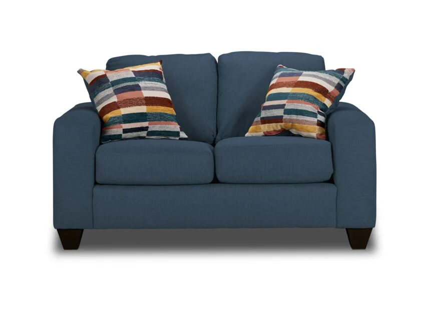Cindy Sofa and Loveseat Set-Blue - Image 5