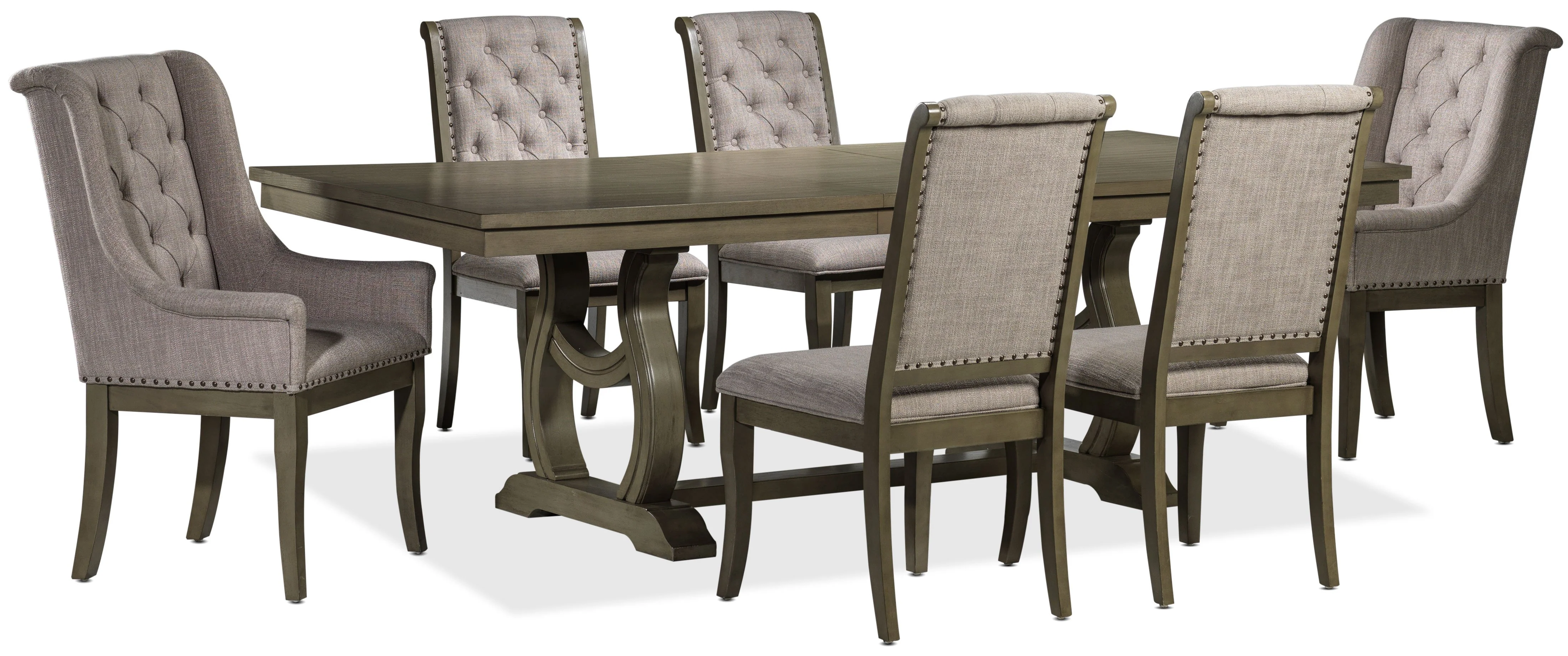 Cleopatra 7-Piece Extendable Dining Set - Oak - Image 3
