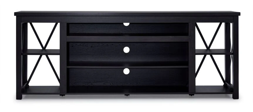 Cohen 78" TV Stand - Grey - Image 2