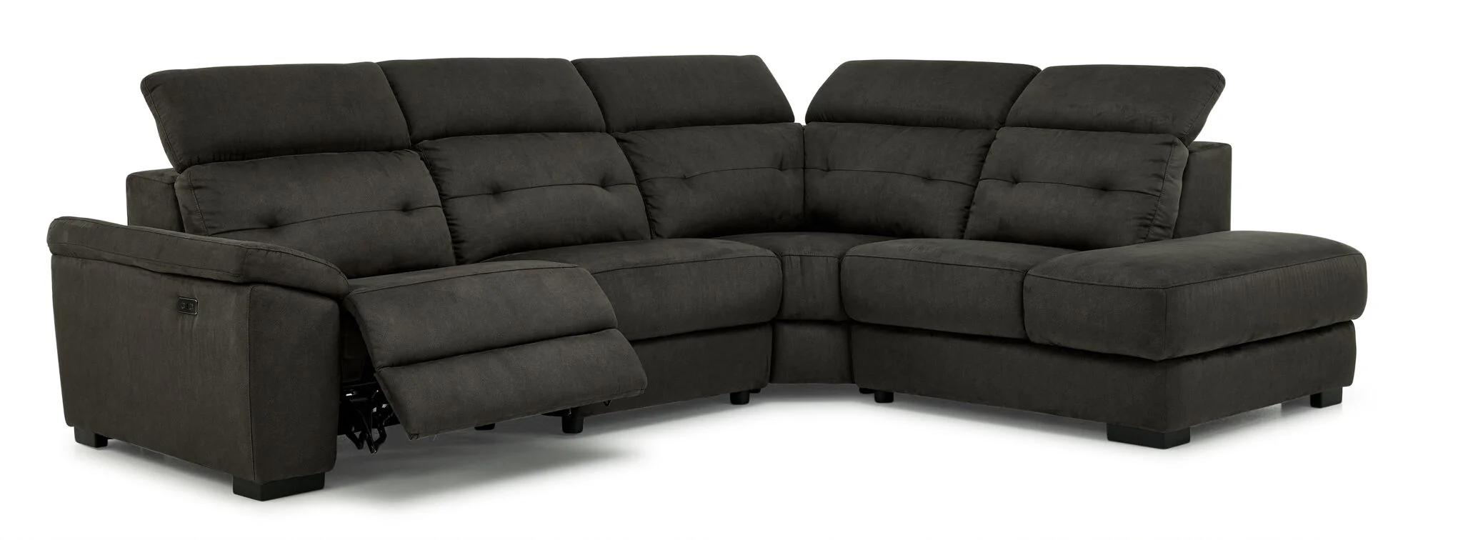 Colorado 4-Piece Power Reclining Sectional with Right-Facing Chaise - Graphite - Image 4