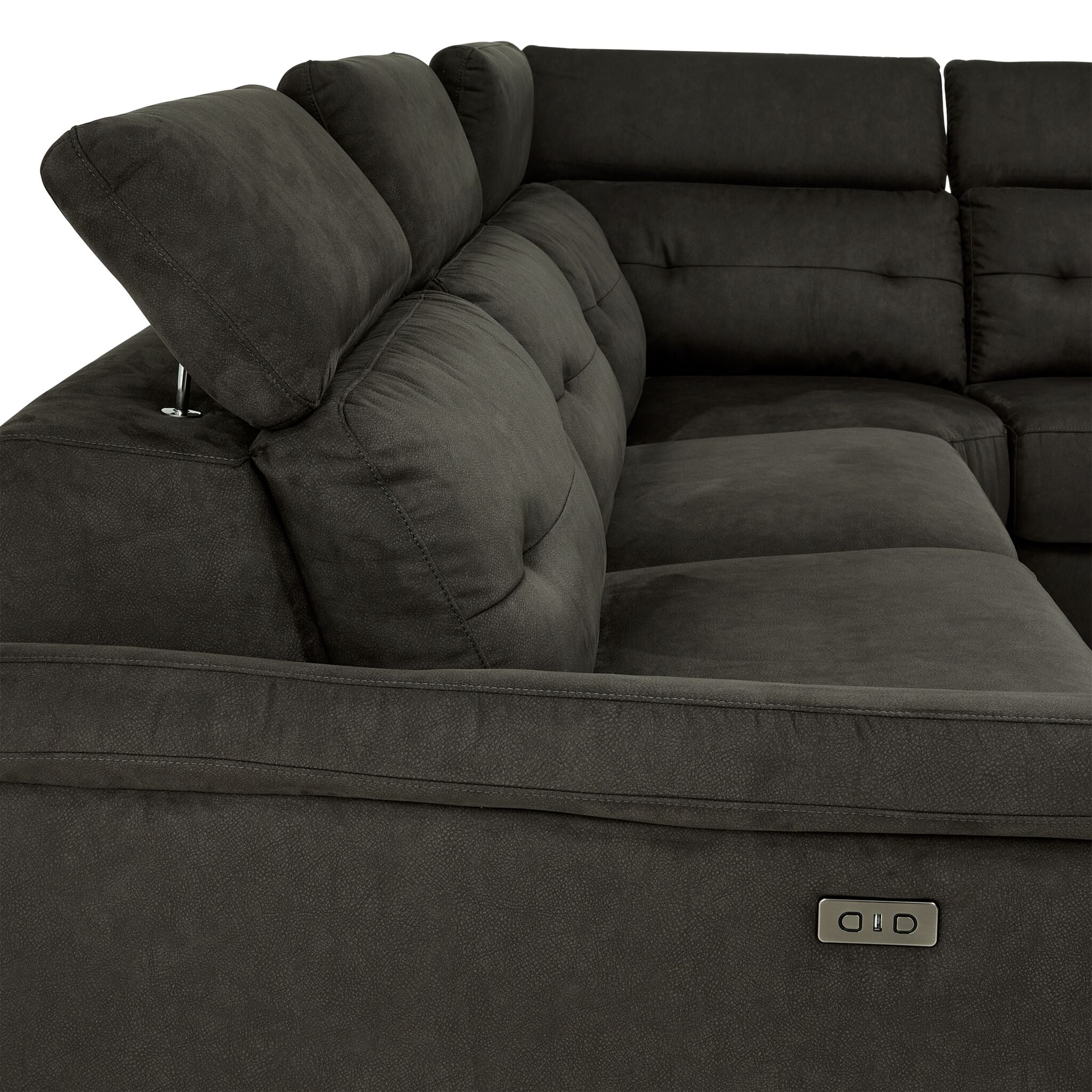 Colorado 4-Piece Power Reclining Sectional with Right-Facing Chaise - Graphite - Image 6
