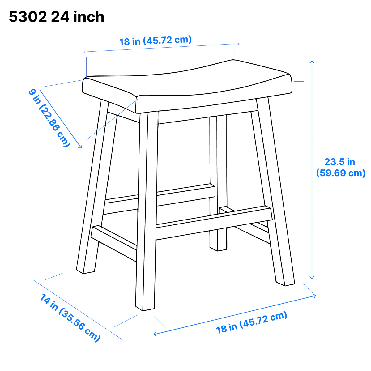 Colt Counter Stool - Black - Set of Two - Image 4