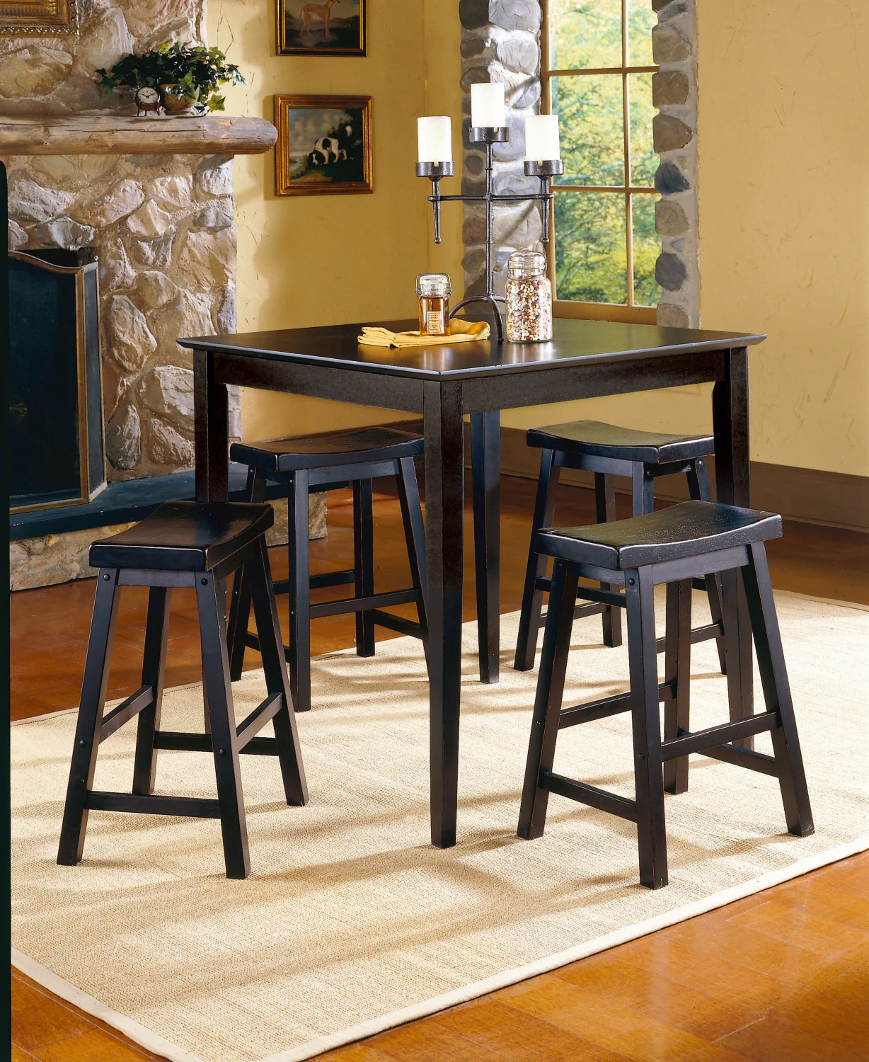 Colt Dining Stool - Black - Set of Two - Image 2