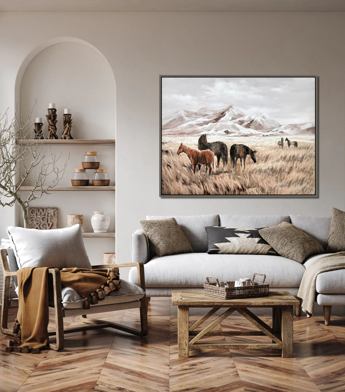Companions Wall Art - Brown - 36 X 48 - Image 2