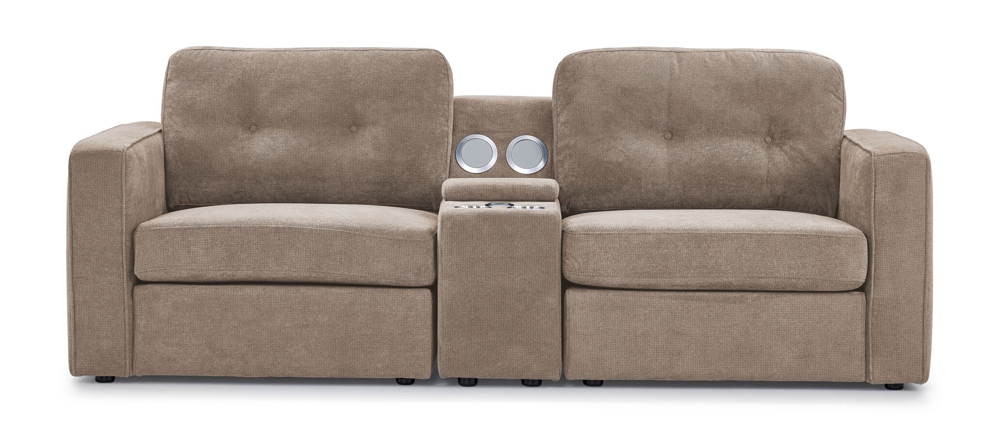 Feeling Connected - Connex 3-Piece Modular Chair with Storage Console - Beige - Image 2