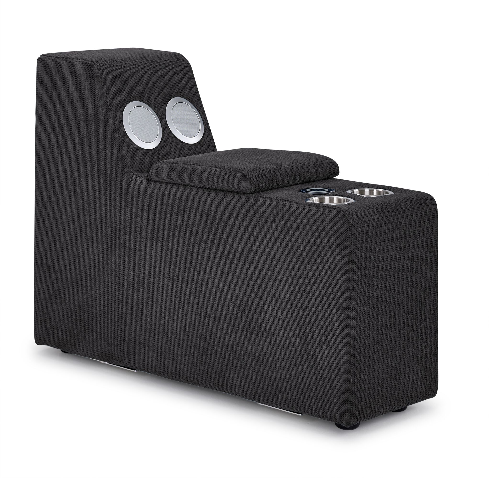 Feeling Connected - Connex 3-Piece Modular Chair with Storage Console - Dark Grey - Image 8