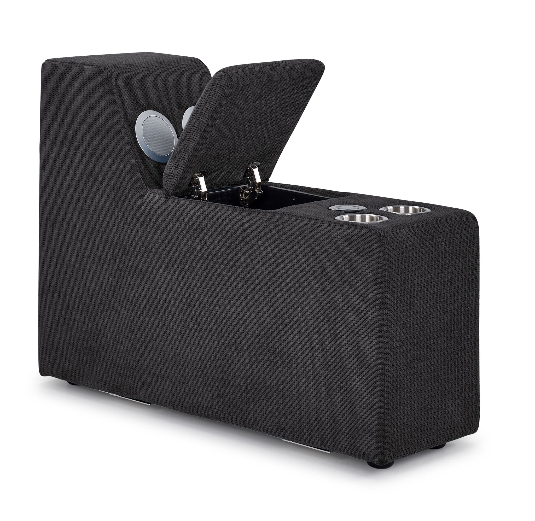 Feeling Connected - Connex 3-Piece Modular Chair with Storage Console - Dark Grey - Image 9