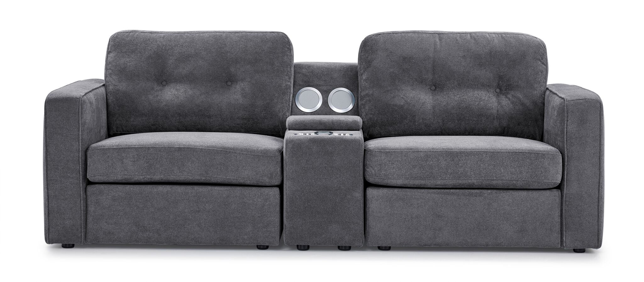 Feeling Connected - Connex 3-Piece Modular Chair with Storage Console - Light Grey - Image 2