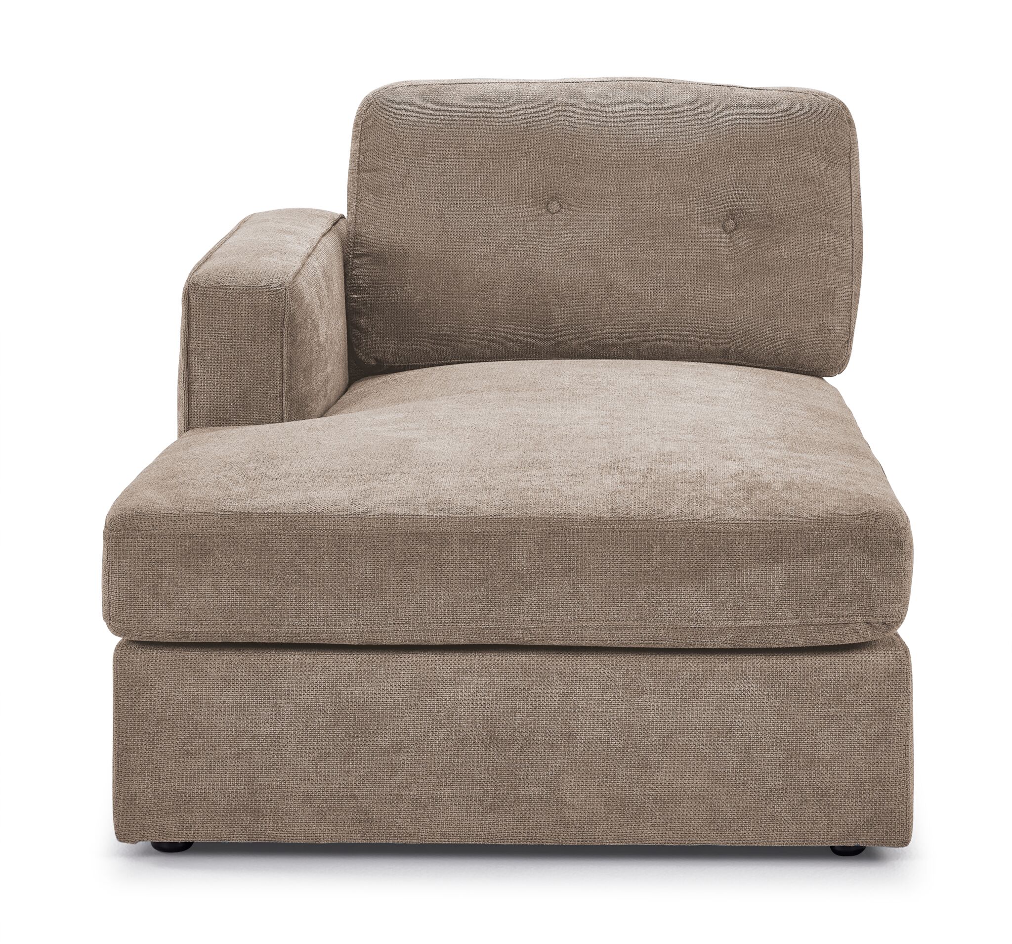 Feeling Connected - Connex 3-Piece Modular Sectional with Chaise and Drawer Console -Beige - Image 4