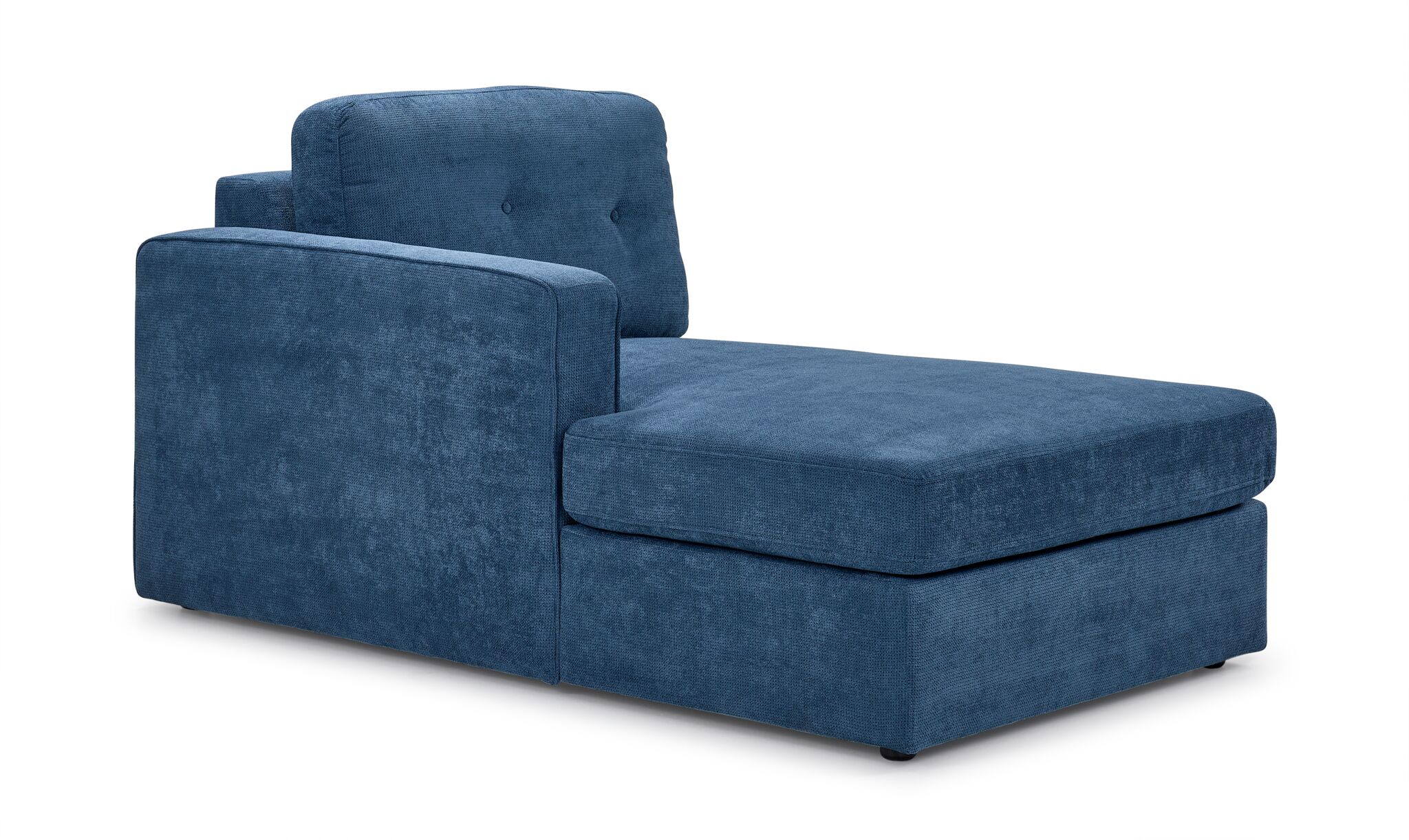Feeling Connected - Connex 3-Piece Modular Sectional with Chaise and Drawer Console - Blue - Image 4