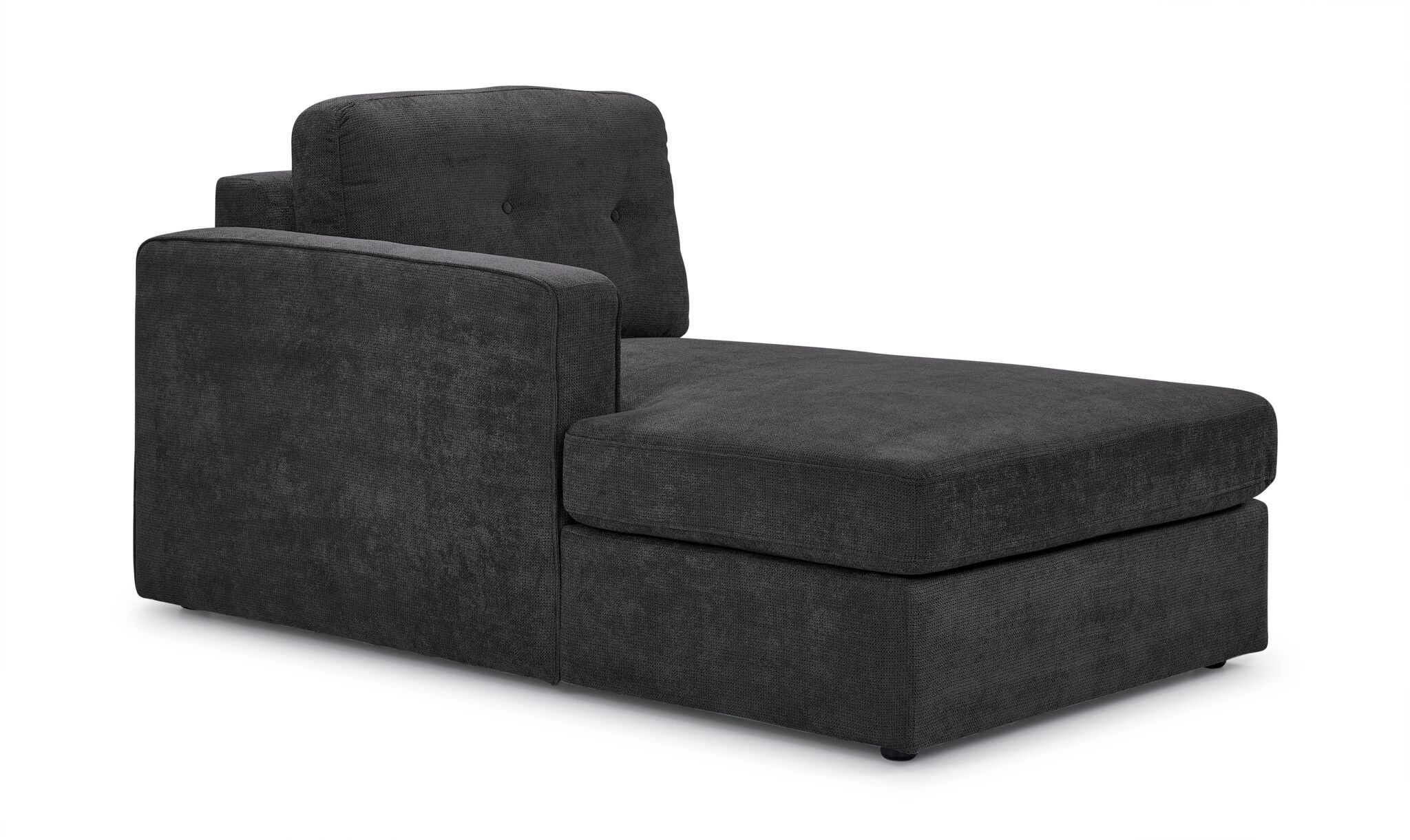 Feeling Connected - Connex 3-Piece Modular Sectional with Chaise and Drawer Console - Dark Grey - Image 5