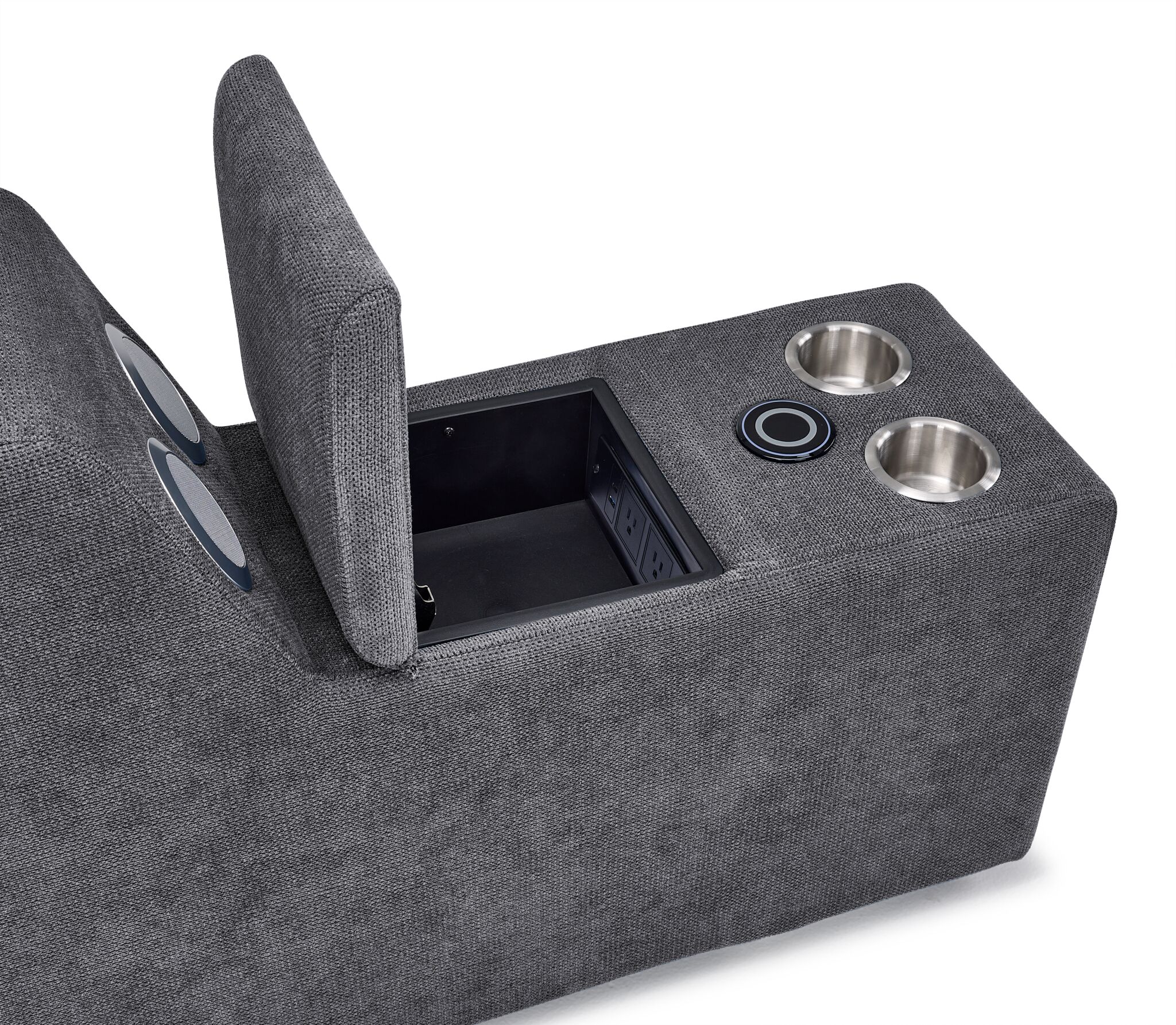 Feeling Connected - Connex 5-Piece Modular Sectional with Consoles - Light Grey - Image 11