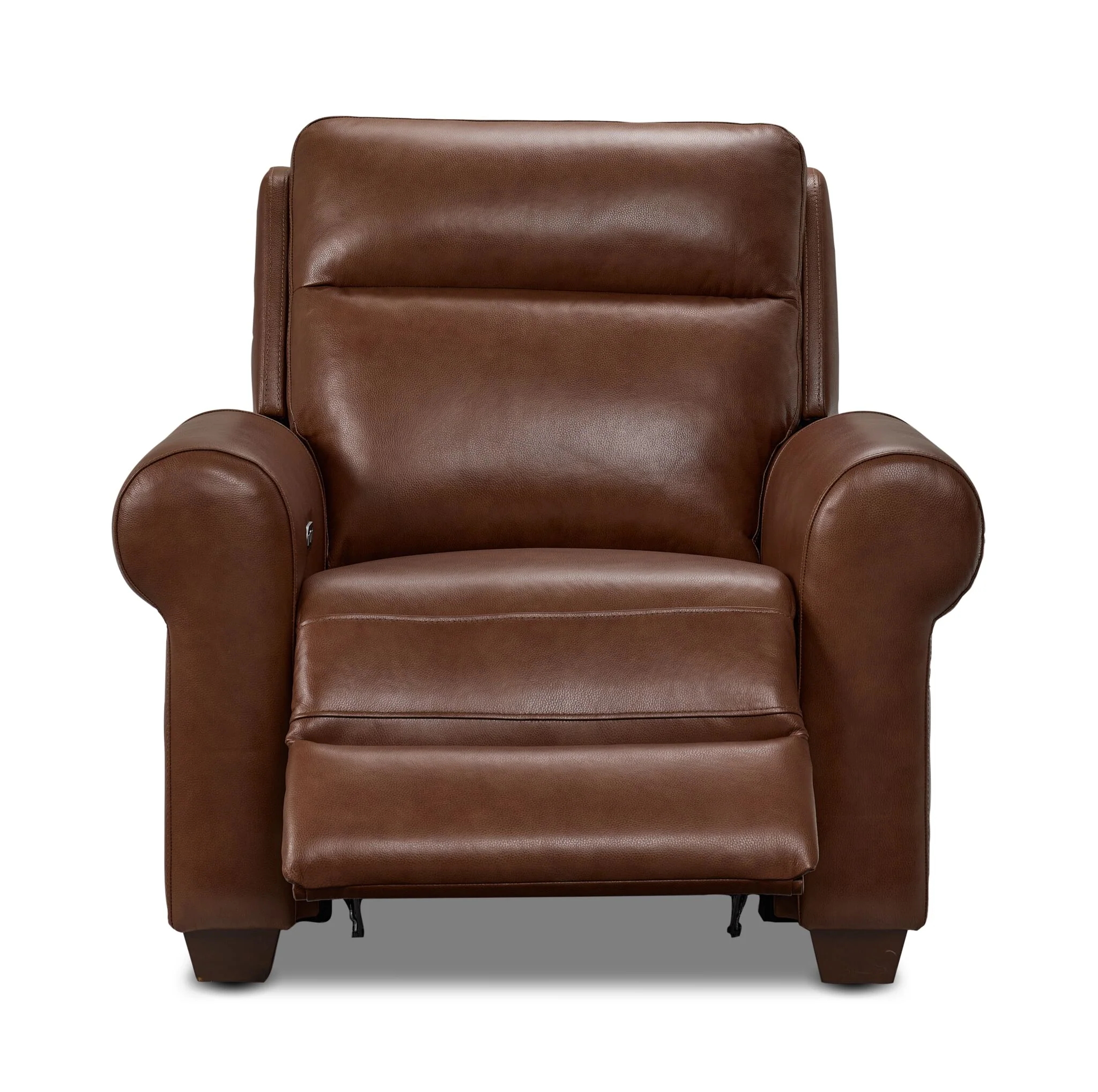 Conrad Leather Dual Power Recliner - Dark Brown - Image 4