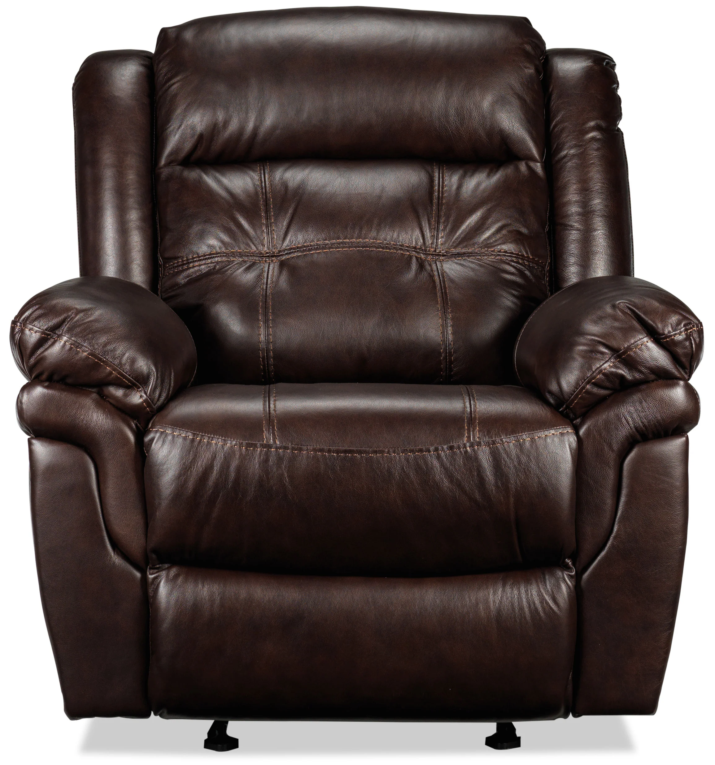 Cooper Leather Rocker Recliner - Brown - Image 3