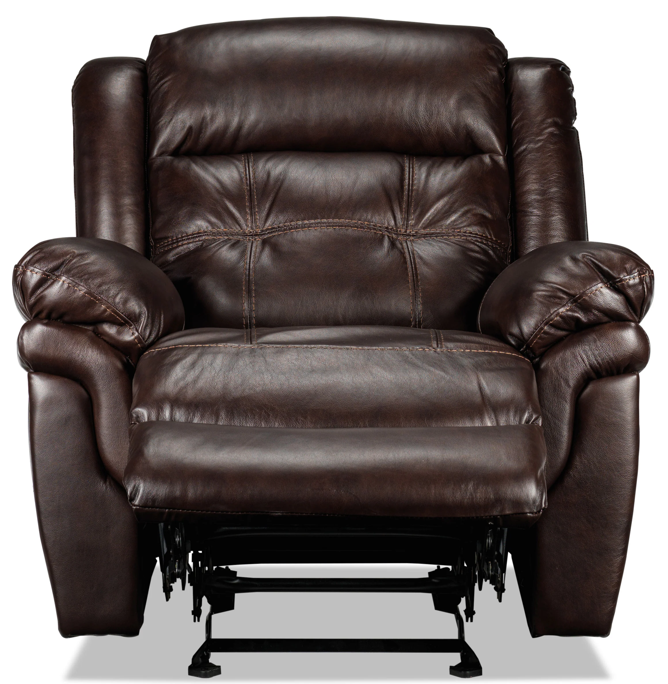 Cooper Leather Rocker Recliner - Brown - Image 4