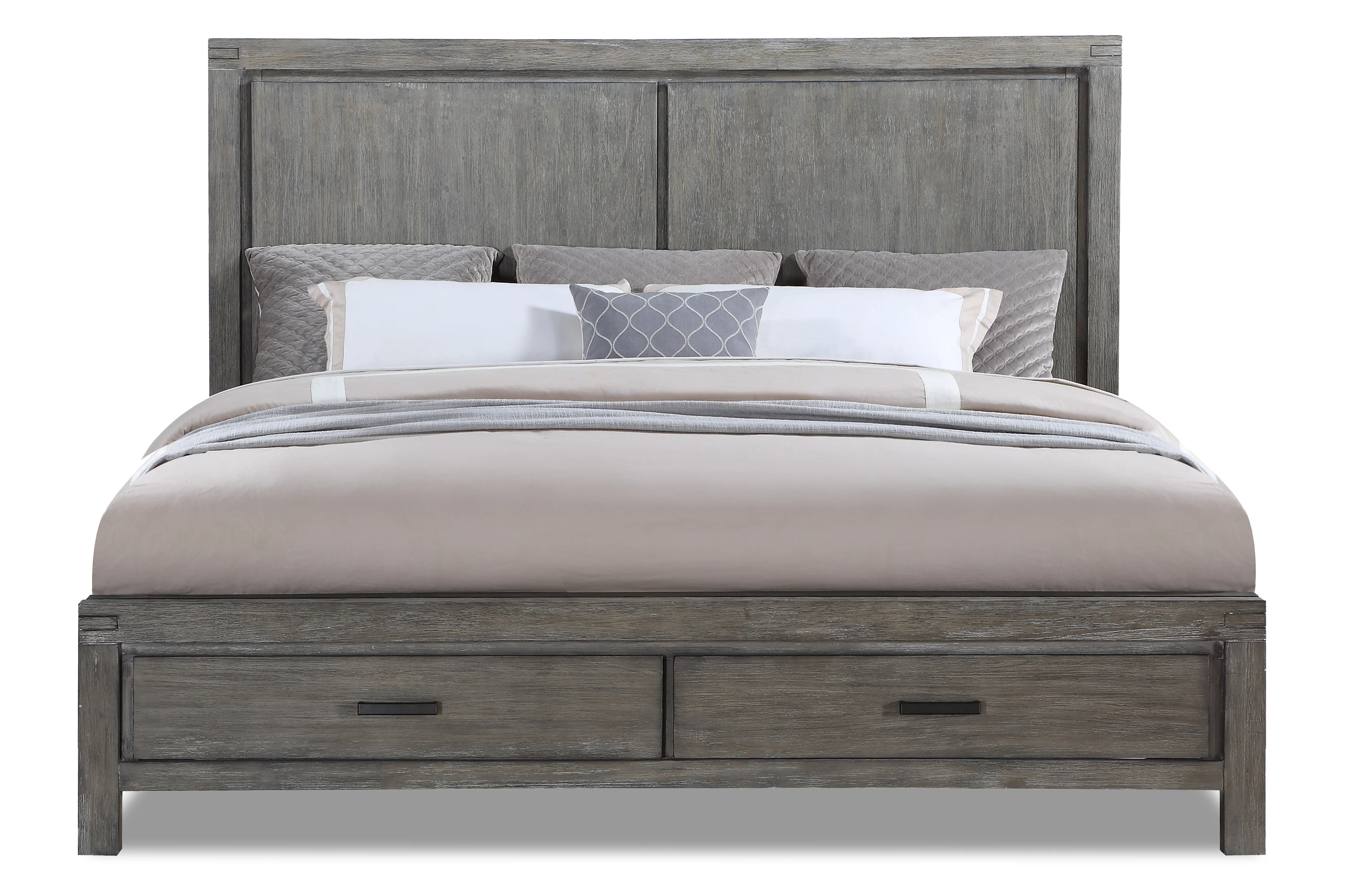 Copeland 6-Piece King Storage Bedroom Package - Wire-Brushed Grey - Image 4
