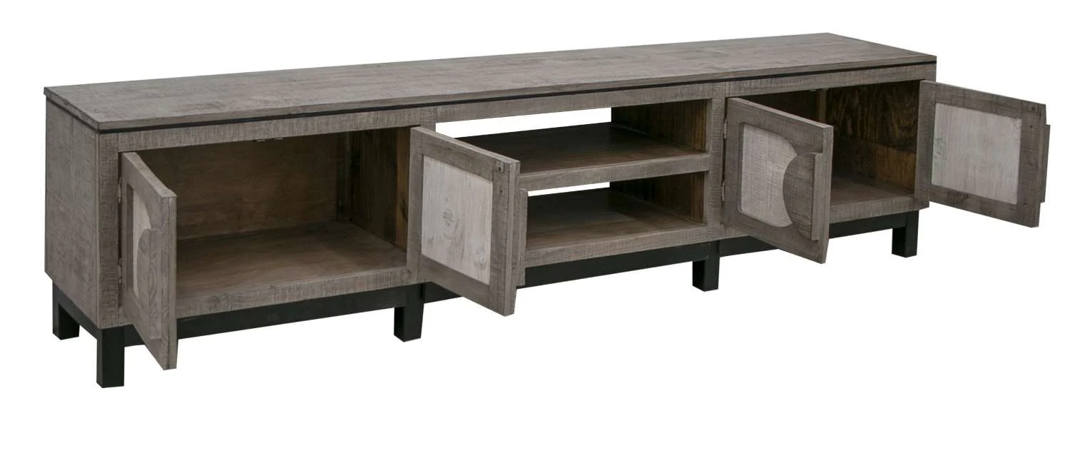Cosala 93" TV Stand - Grey - Image 4