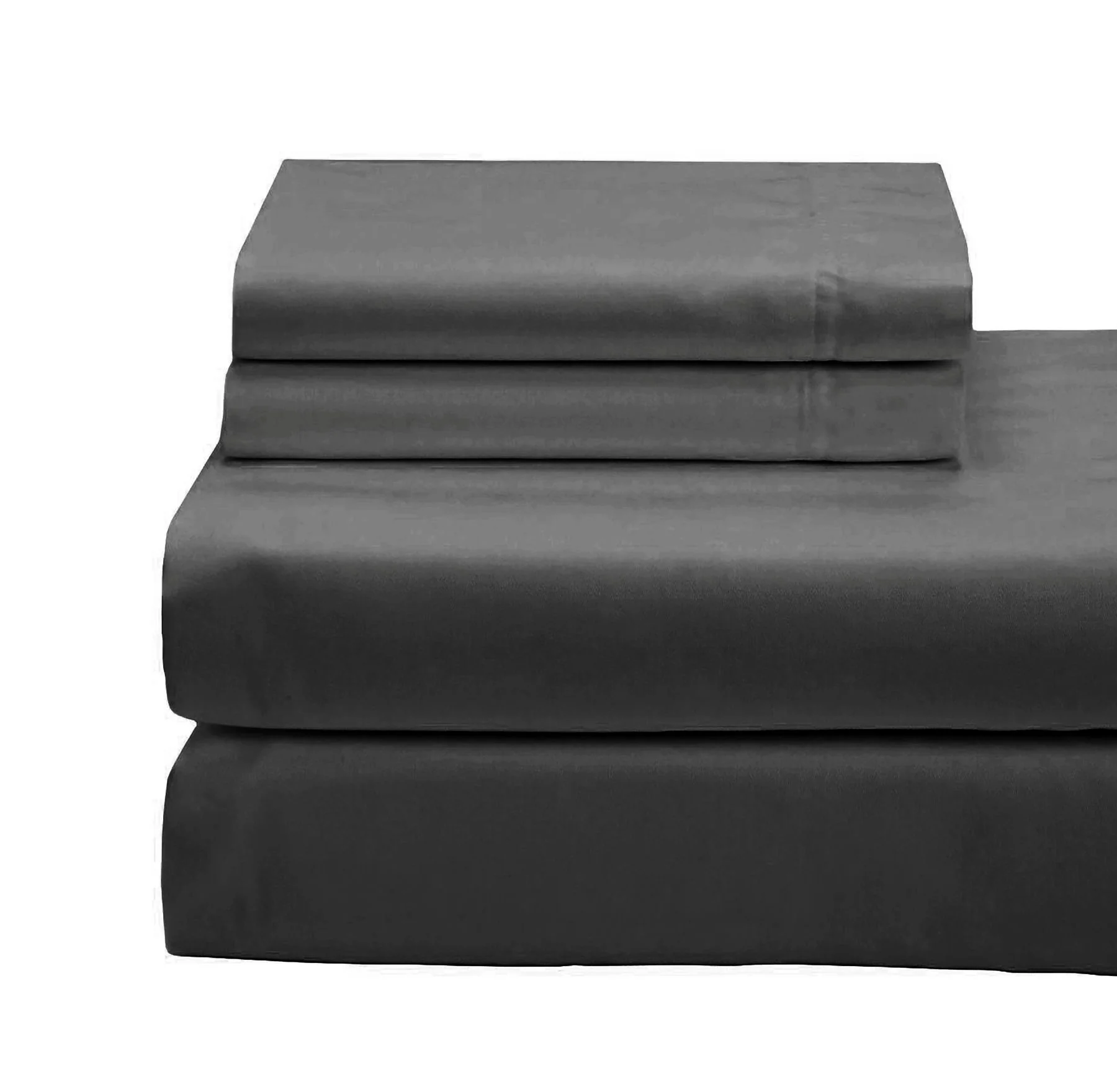 Cotton House 100% Combed Cotton Queen Sheet Set - 650 Thread Count Charcoal - Image 2