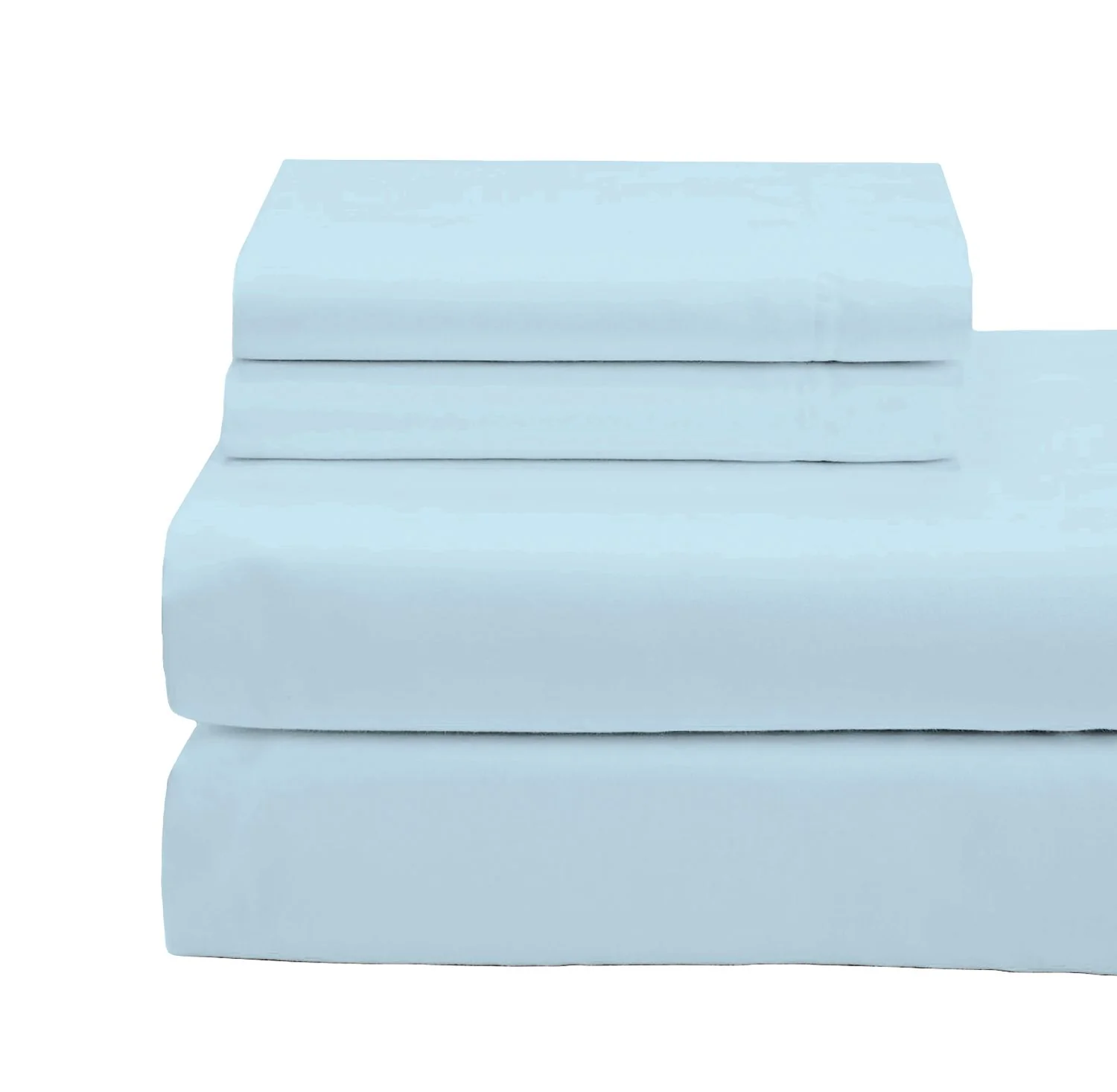 Cotton House 100% Organic Cotton King Sheet Set - 600 Thread Count Blue - Image 2