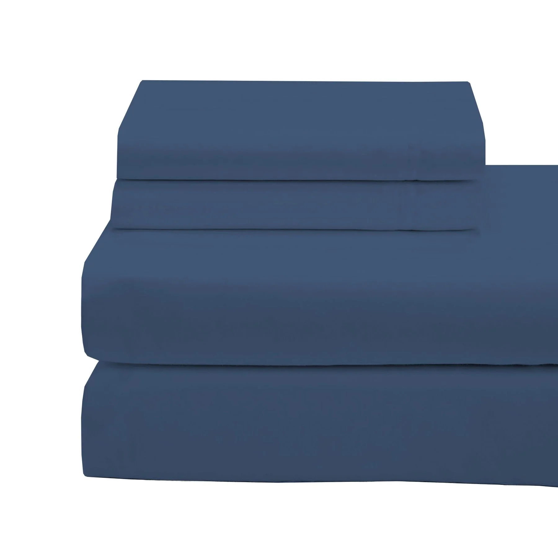 Cotton House 100% Organic Cotton Queen Sheet Set - 500 Thread Count Navy - Image 2