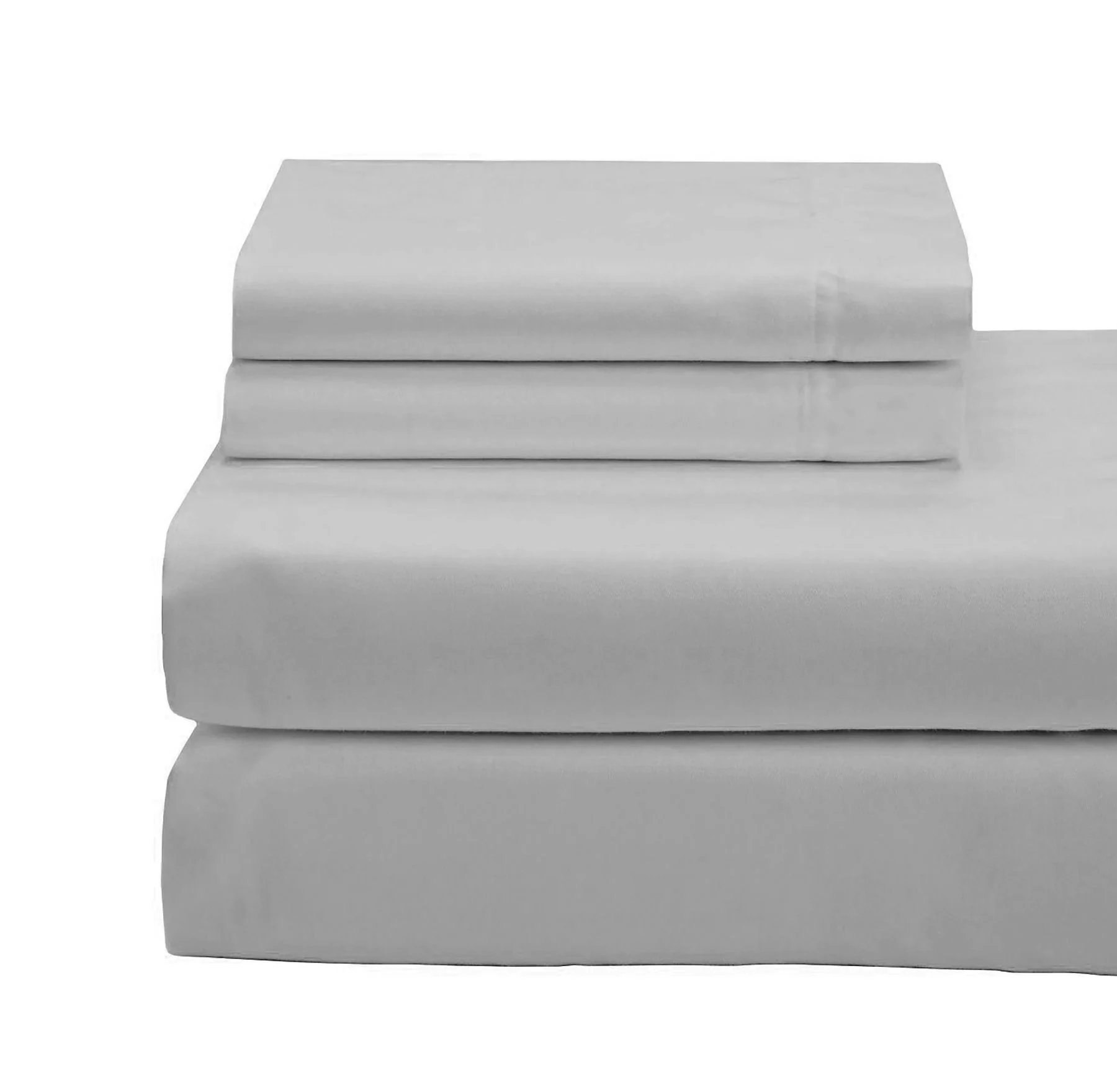 Cotton House 100% Organic Cotton Queen Sheet Set - 500 Thread Count Silver - Image 2