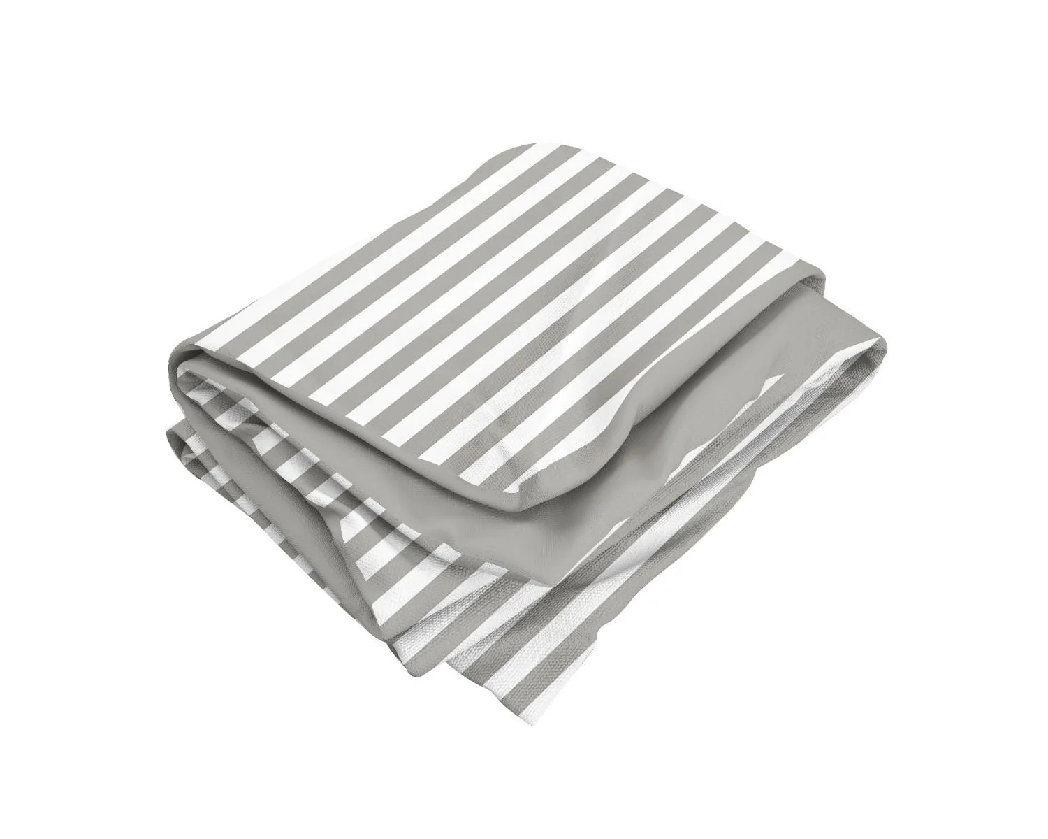 Cotton House 3-Piece King Duvet Cover Set - Pewter Stripes - Image 2