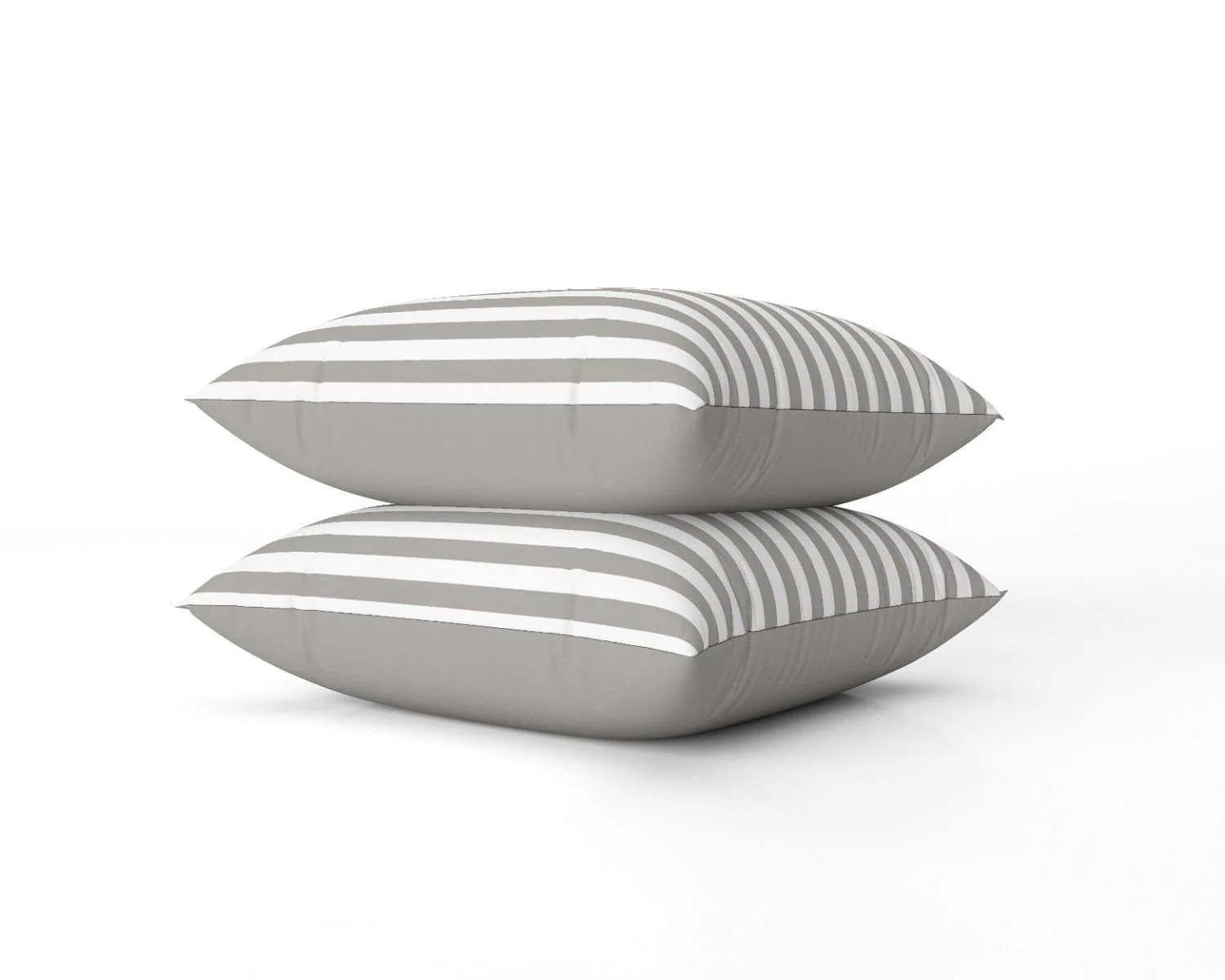 Cotton House 3-Piece Queen Duvet Cover Set - Pewter Stripes - Image 3