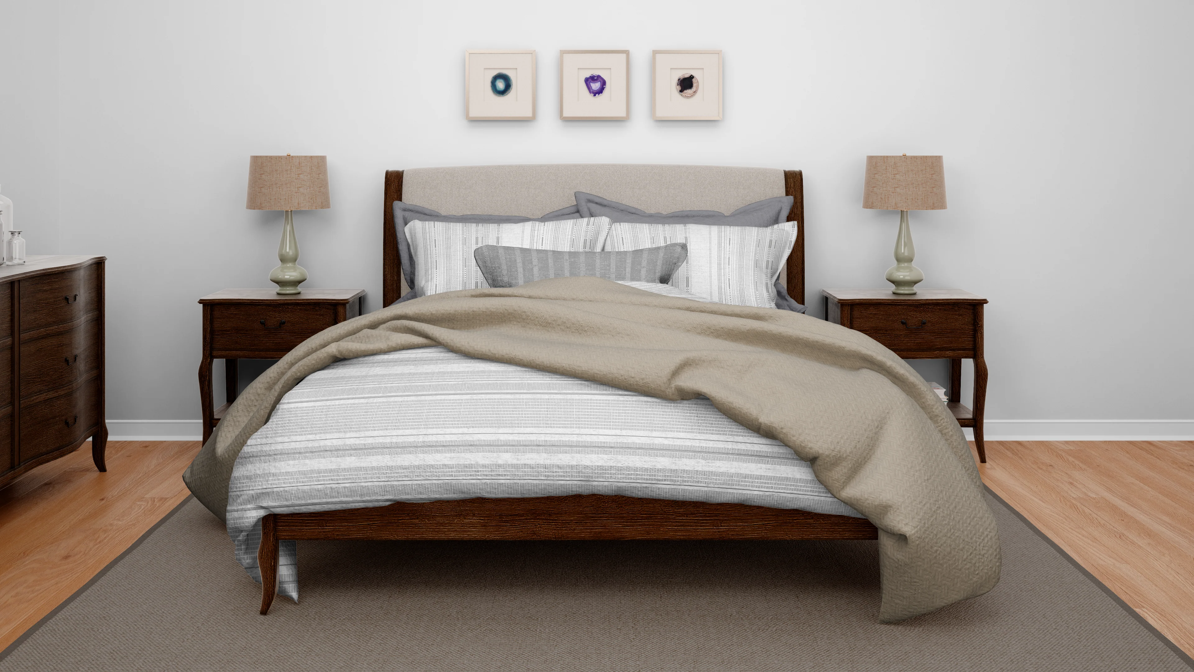 Cotton House Double/Queen Textured Blanket - Beige - Image 3