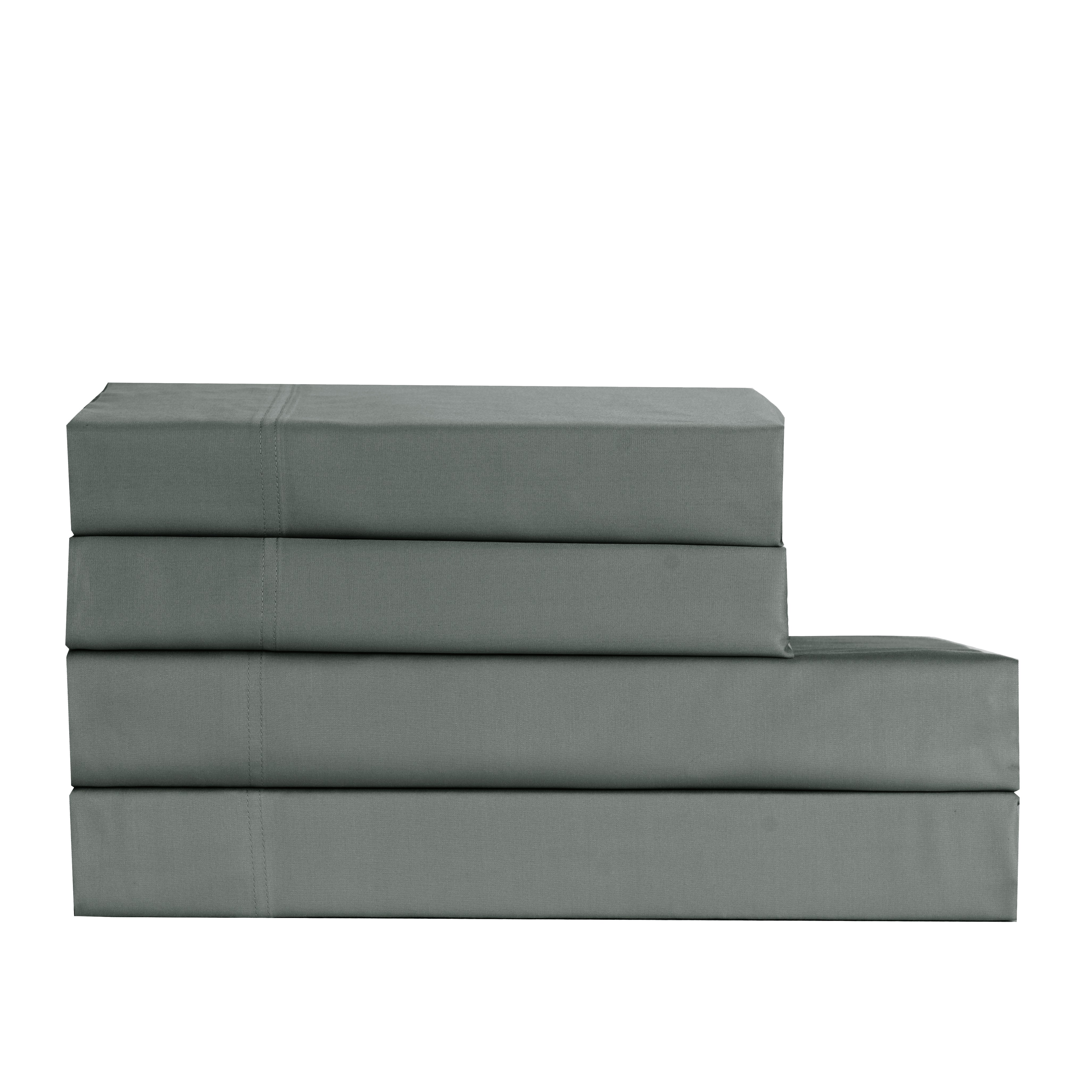 Cotton House Full Bamboo Sheet Set - Charcoal, Grey - Image 2
