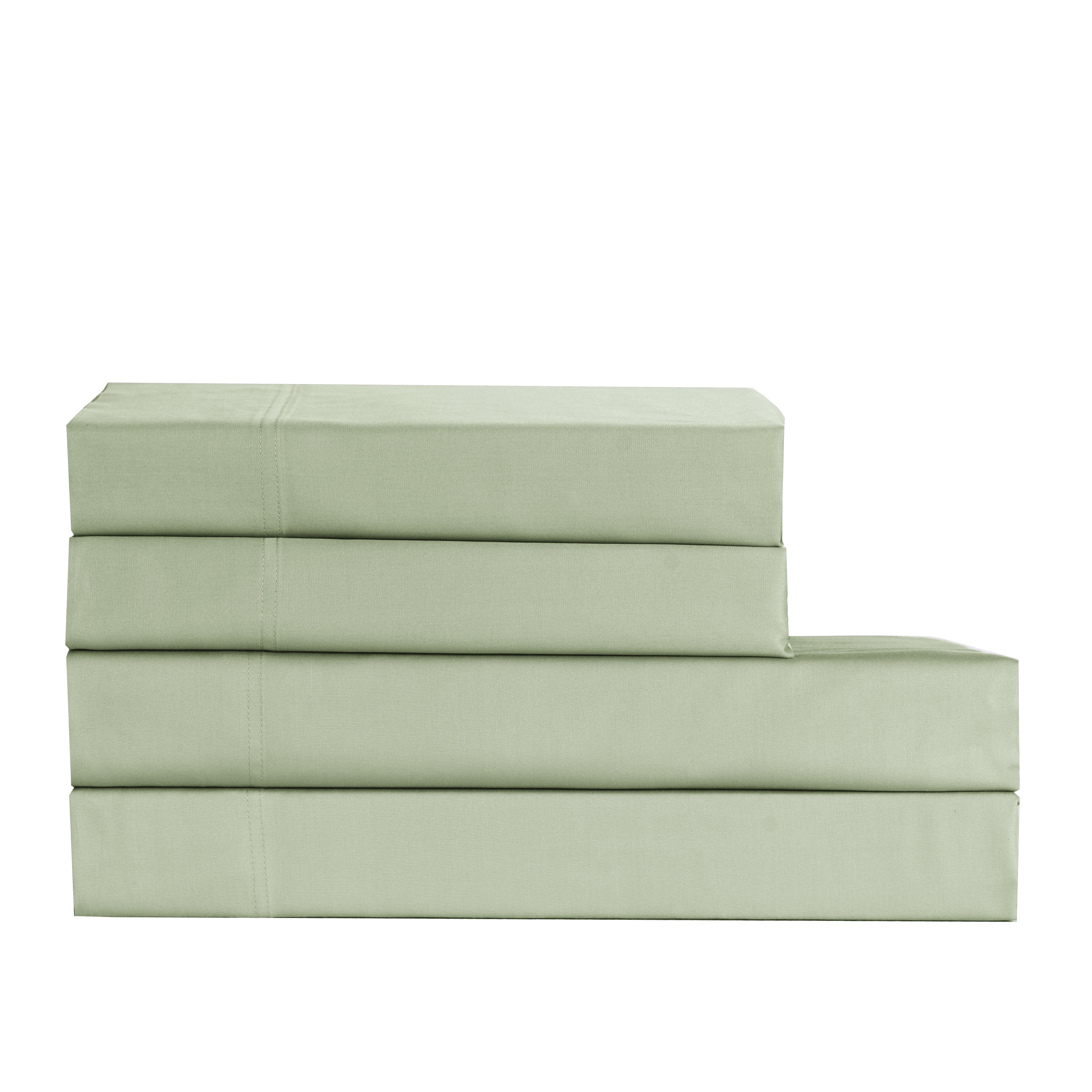 Cotton House King Bamboo Sheet Set - Sage, Green - Image 2