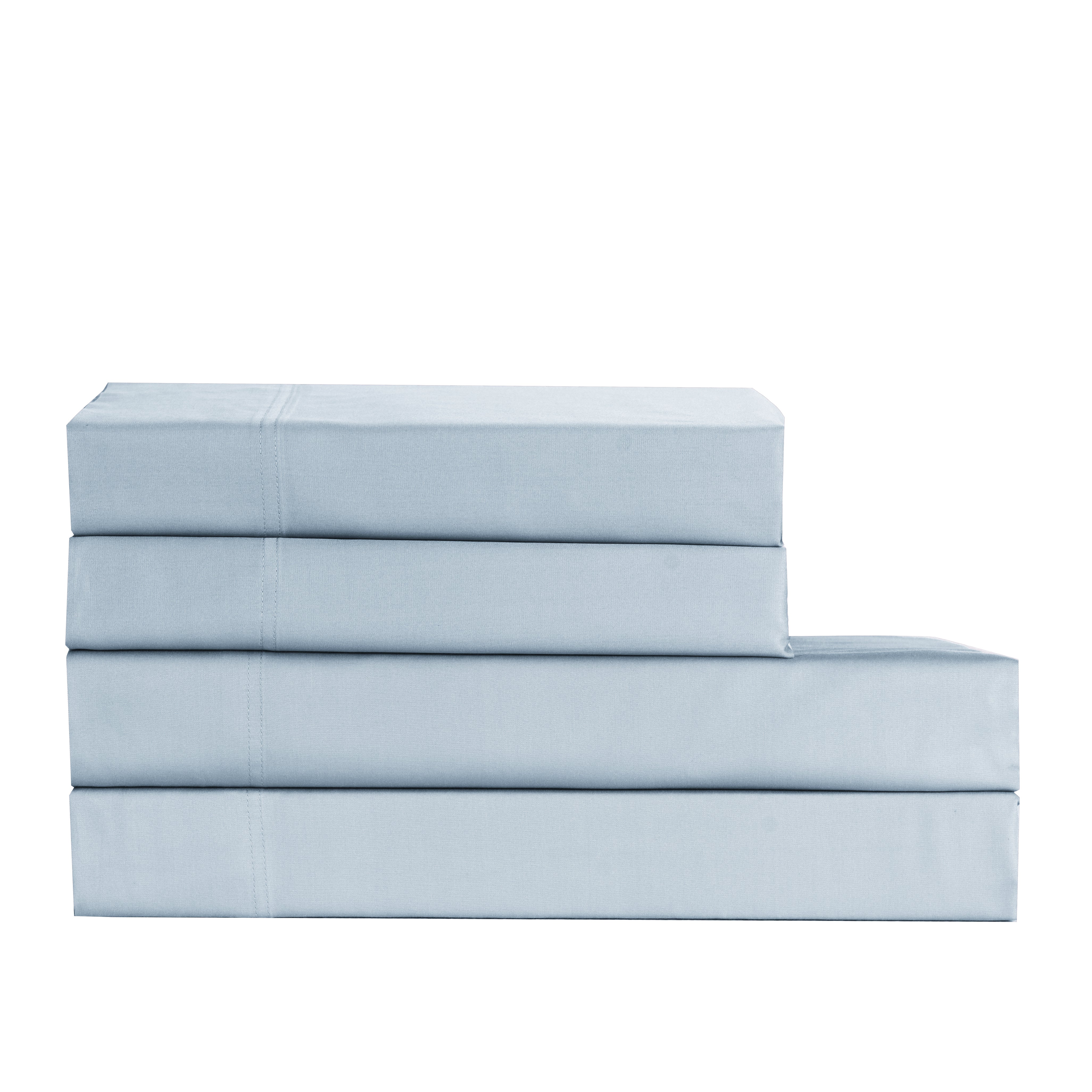 Cotton House Twin Bamboo Sheet Set - Niagara Mist, Blue - Image 2