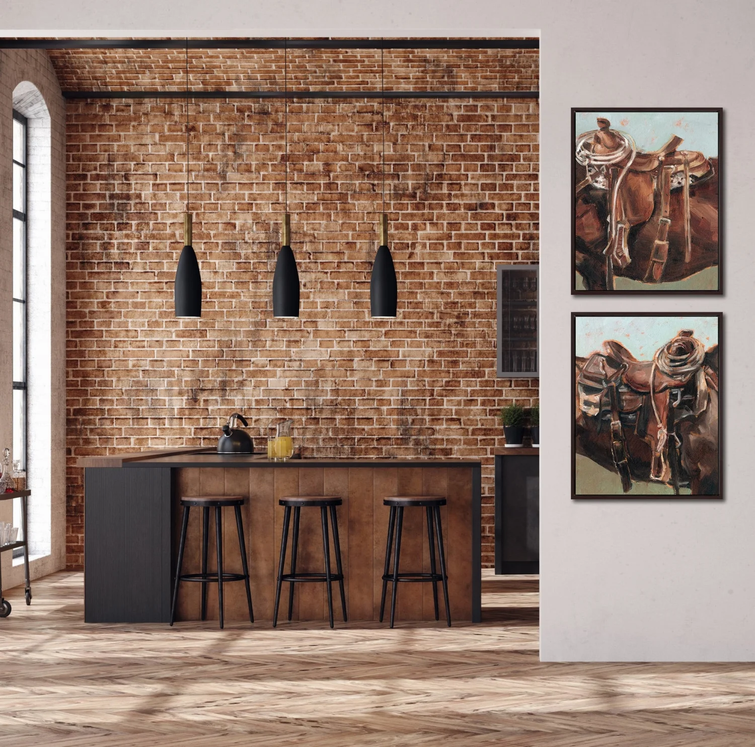 Cowboy’s Companion I Wall Art  - Brown - 24 X 30 - Image 2